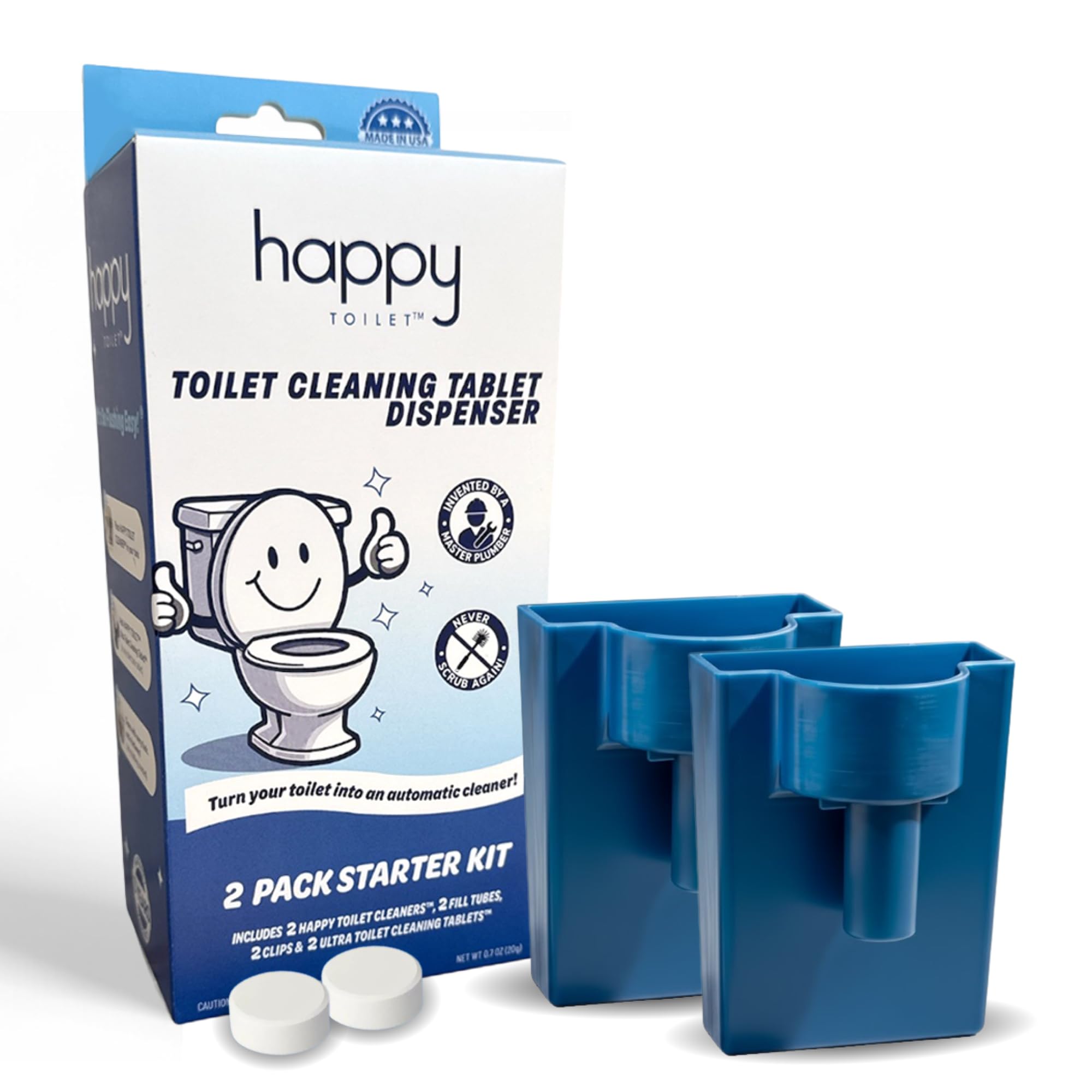 Happy Toilet Cleaner Limpiador automático de inodoros, soporte para