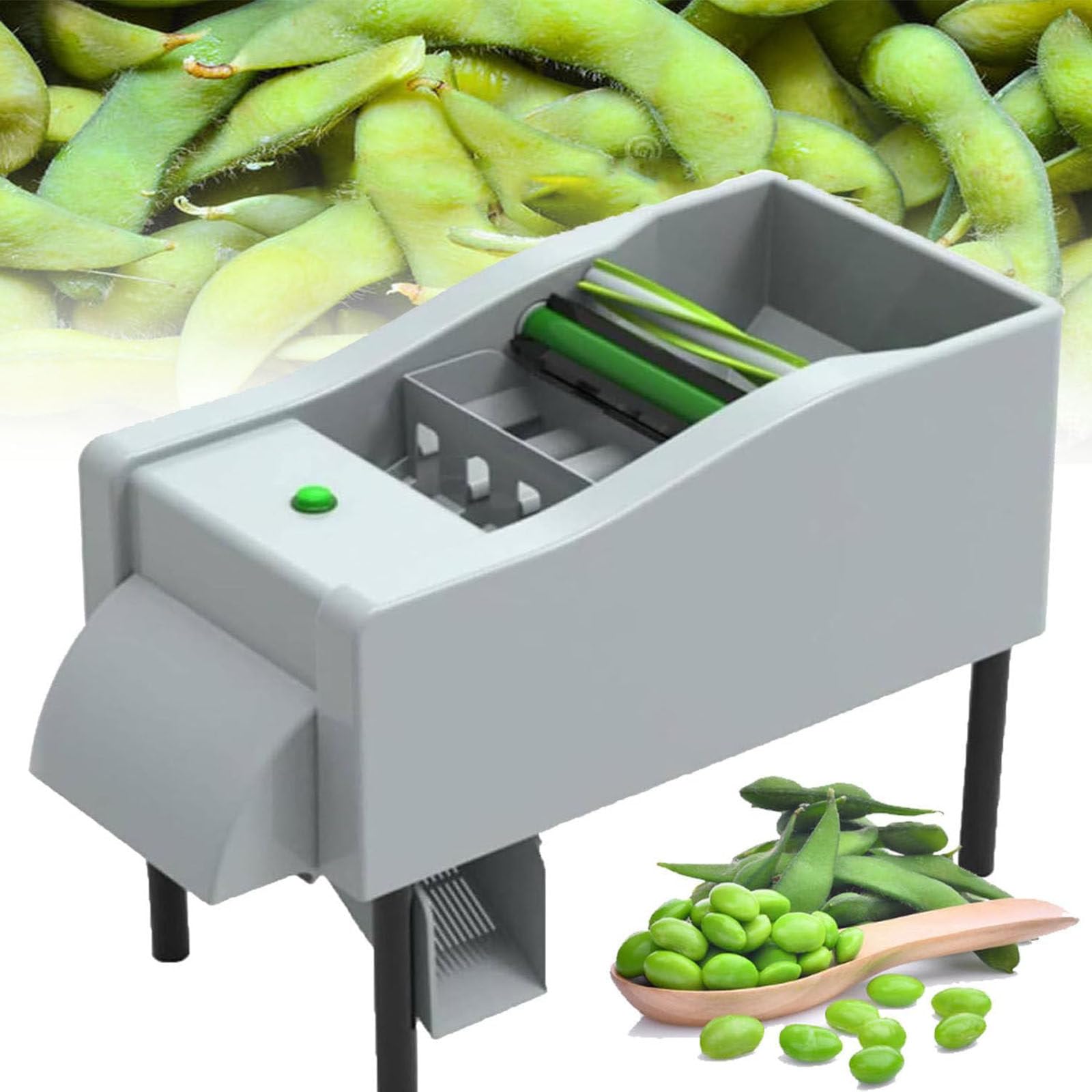 Macchina per sgusciare fagioli e piselli, motore in rame a risparmio energetico, acciaio inossidabile 304, sgusciatura efficiente 25-40kg/H, danni minimi per i legumi