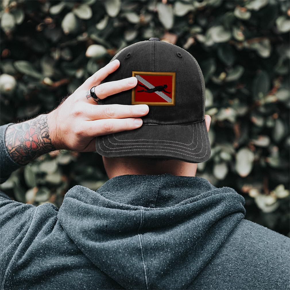 Richardson - Gorra de malla suave bordada con bordado dorado para hombres y mujeres, algodón