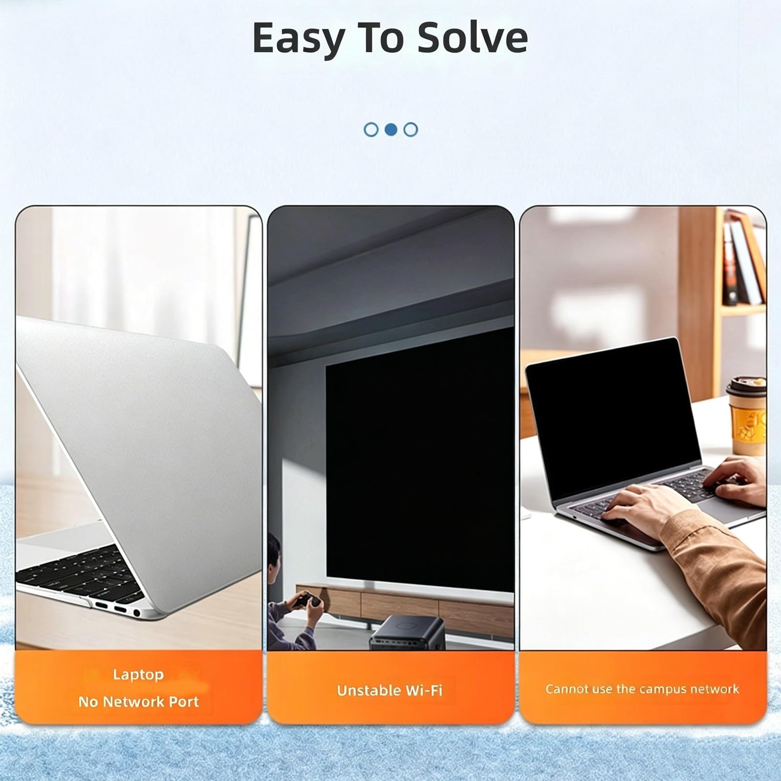 Cavo adattatore flessibile da 2,5 GHz USB e tipo C Ethernet per esecuzione online stabile USB C a Ethernet Link Adapter