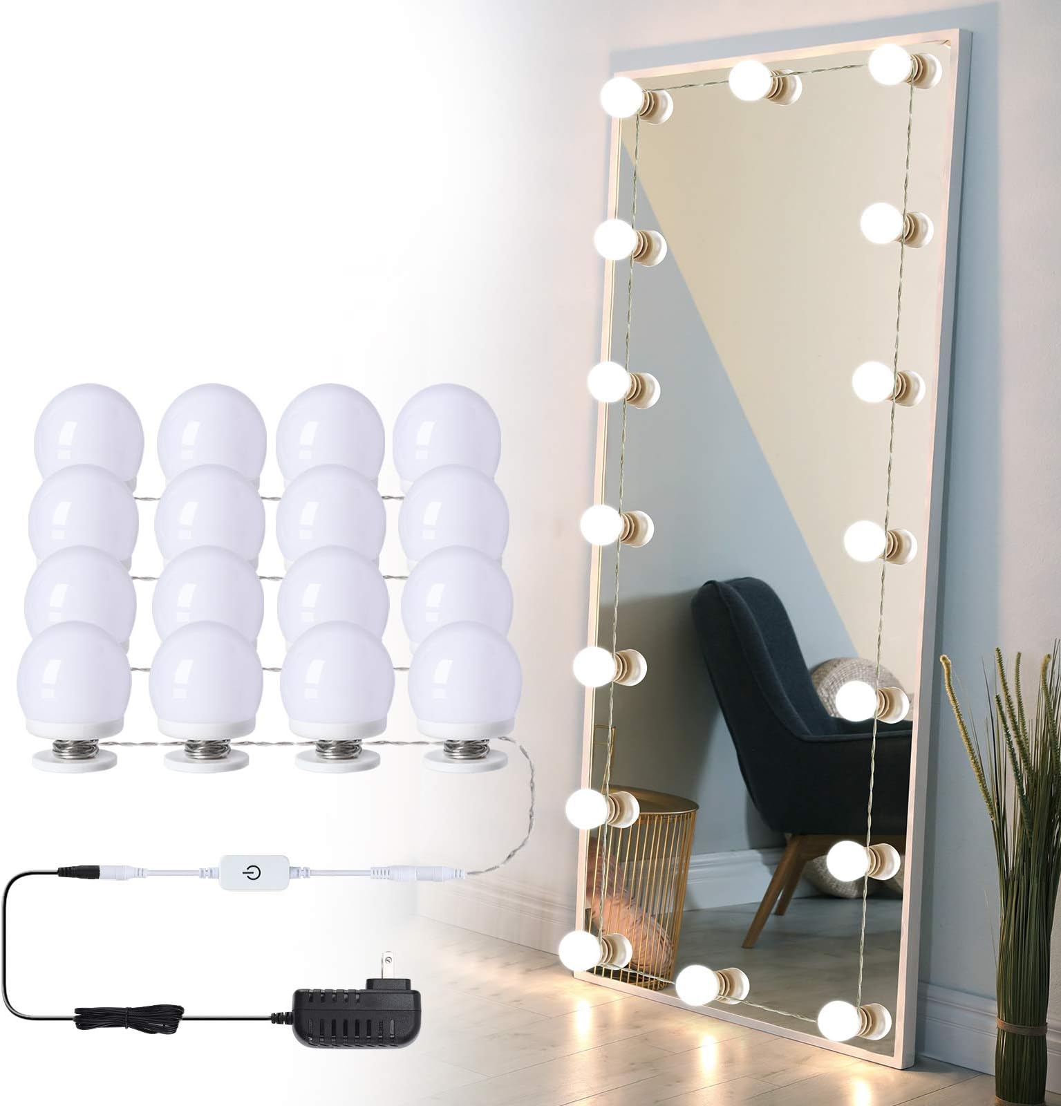 HCDCARLGT Hollywood Style Lights for Makeup Dressing Room,Vanity Lights