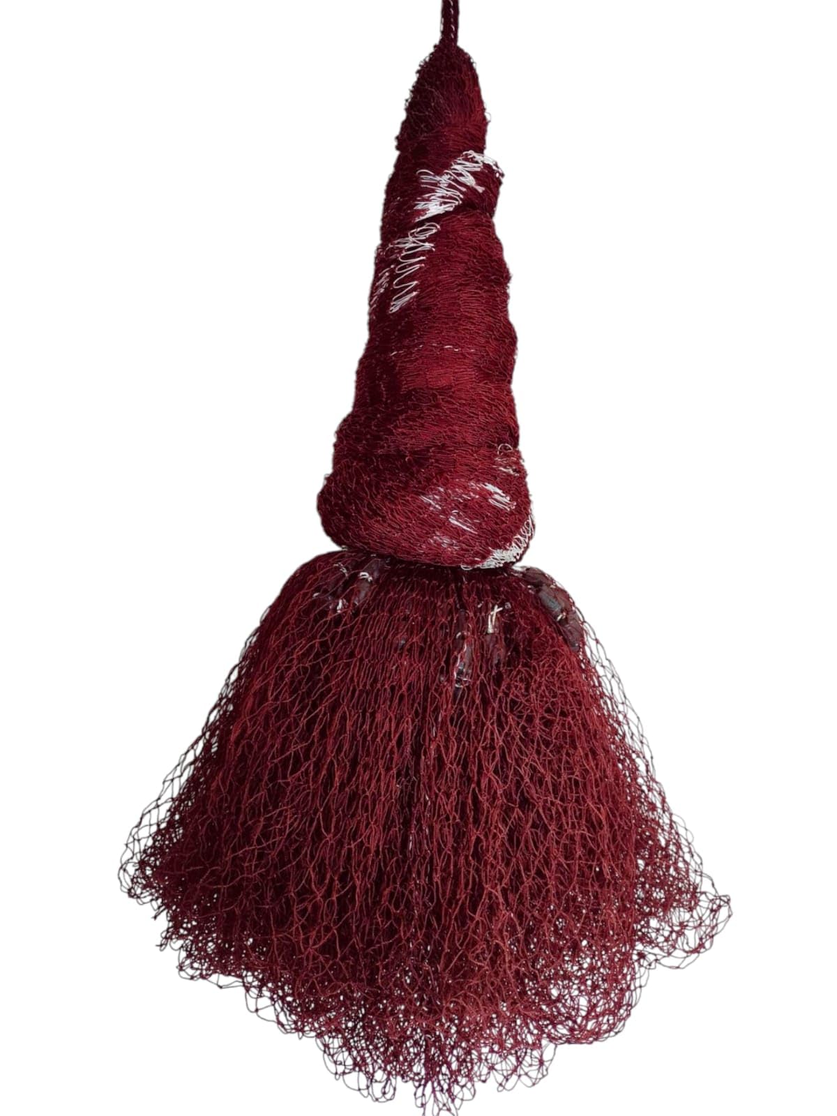 PURKAIT Fishnet Hand Throwing castnet 24mm 5kg 13ft Height 48ft Round with Iron Sinker Fishing Net (Brown Colour)-image-4