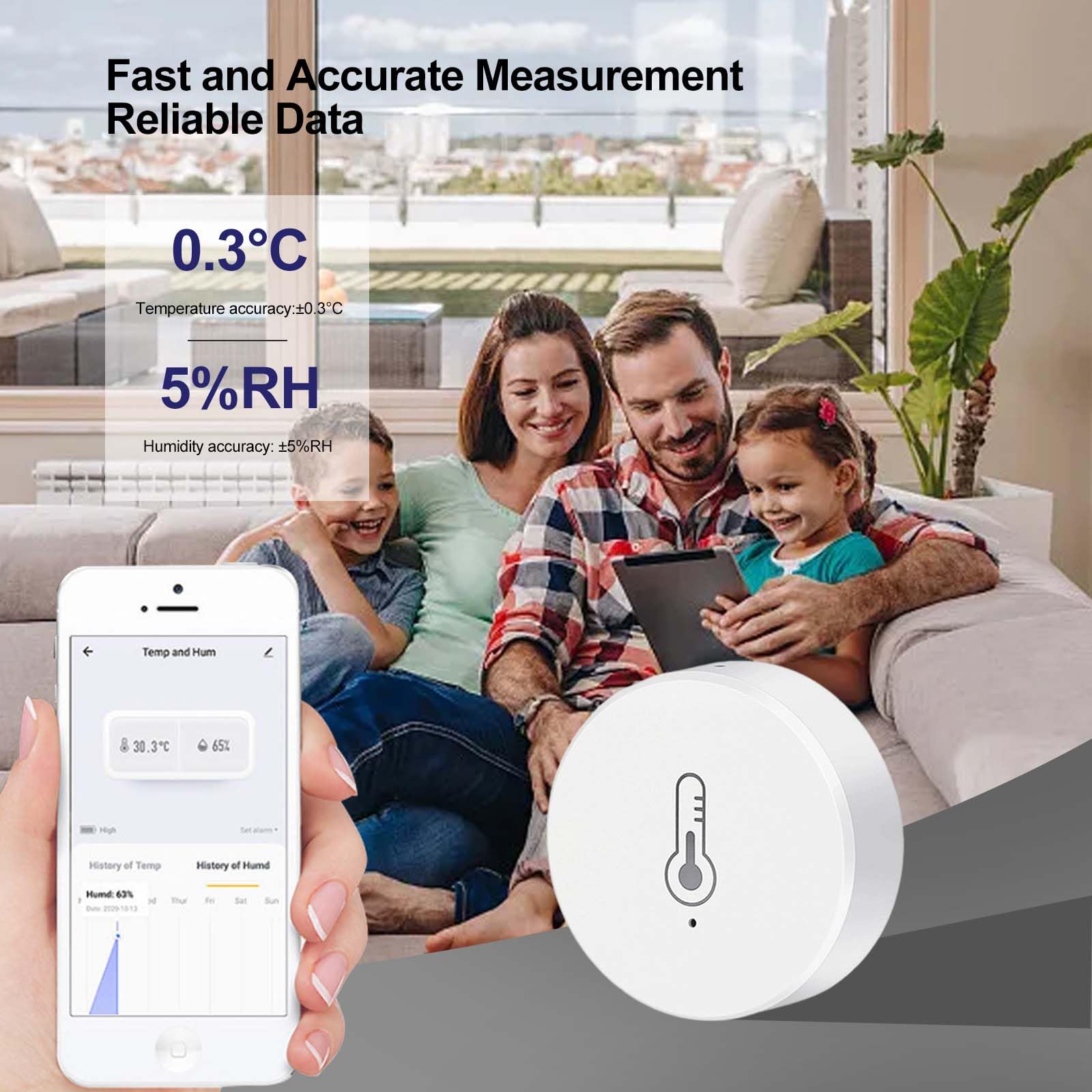 Temperature and Humidity Sensor,Room Thermometer Indoor,Room ...