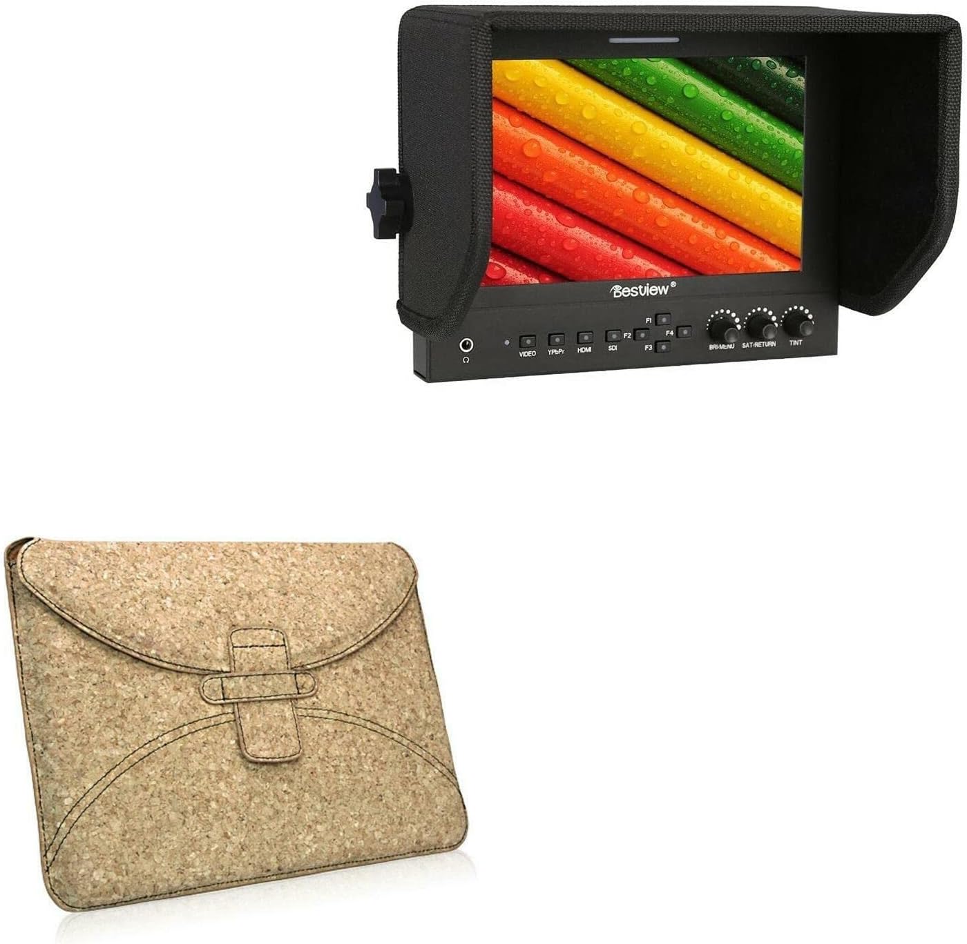 BoxWave Case Compatible with Bestview BSY702F-HDS - Quorky Pouch, Durable, Lightweight Cork Envelope Sleeve Cover