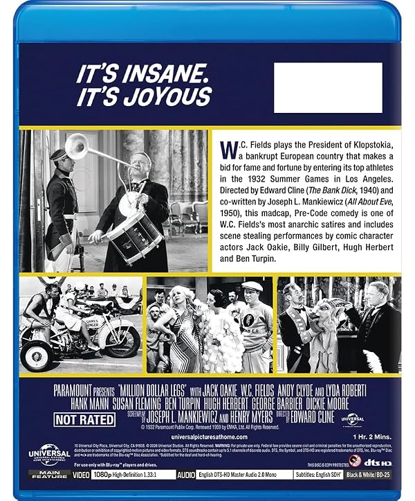 Million Dollar Legs [Blu-ray] by UNIVERSAL - Used condition - Image 2
