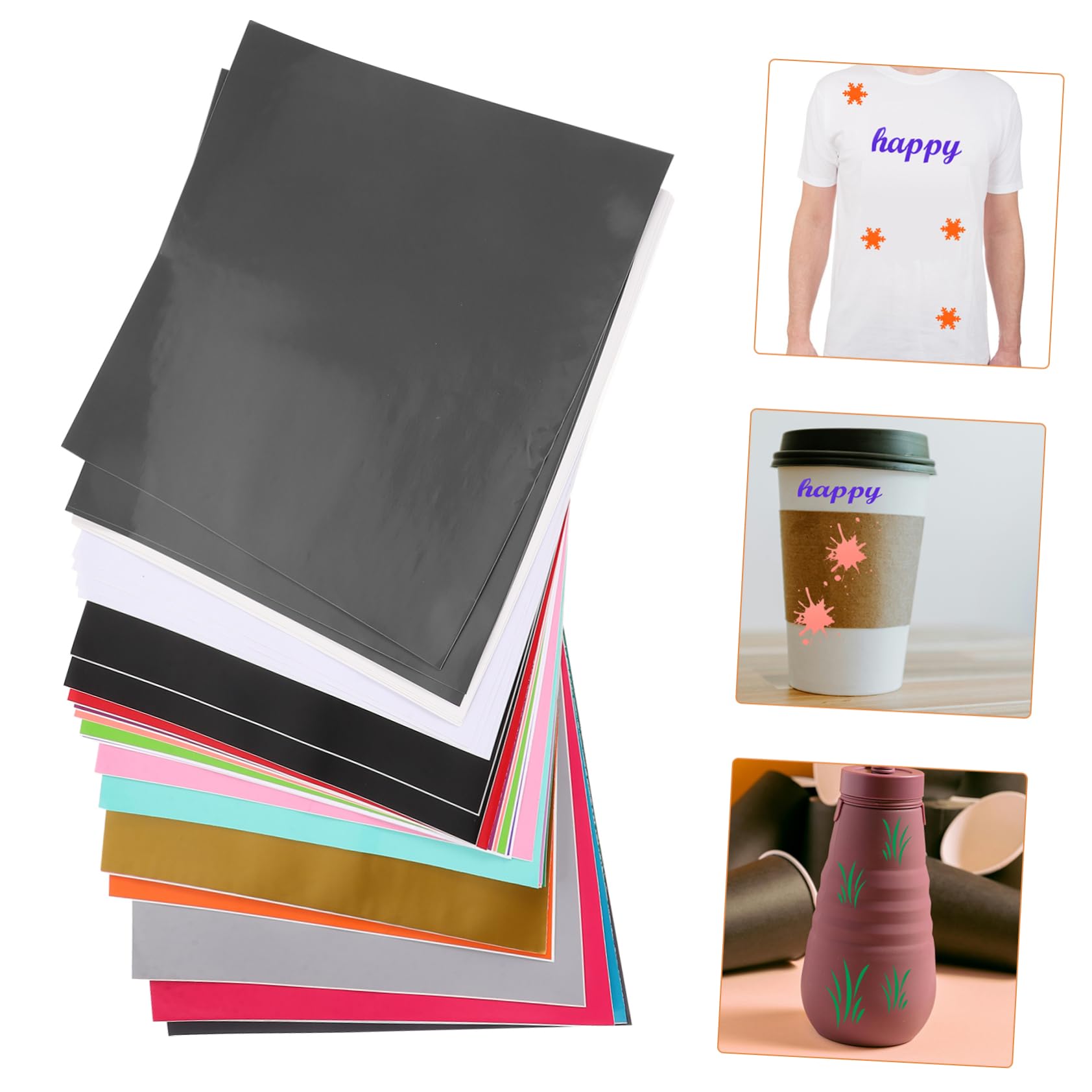 Hohopeti 36hojas Papel De Transferencia Para Sublimación Material De Transferencia T-shirt Para Ropa y Tazas Para Proyectos Creativos y Personalización De