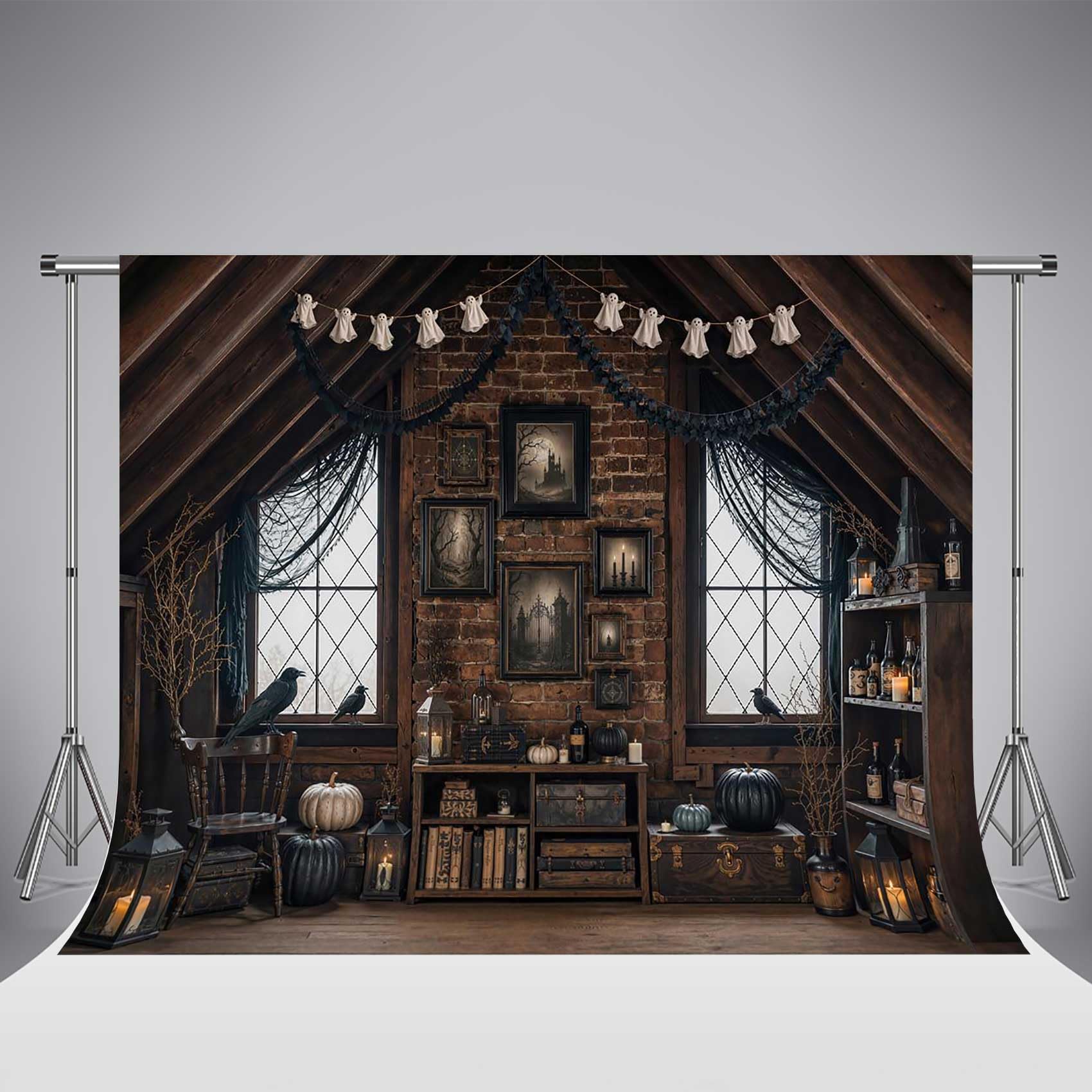 Kate Soffitta Gotica Fantasma Halloween Sfondo Fotografico 8x8ft/2.5x2.5m