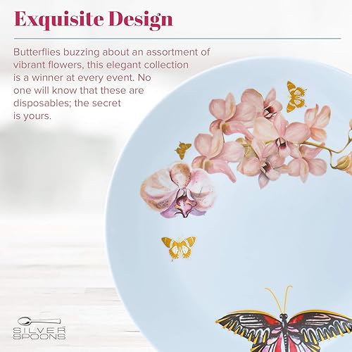 Miniatura 3 de Silver Spoons Platos de ensalada Flutter, color rosa