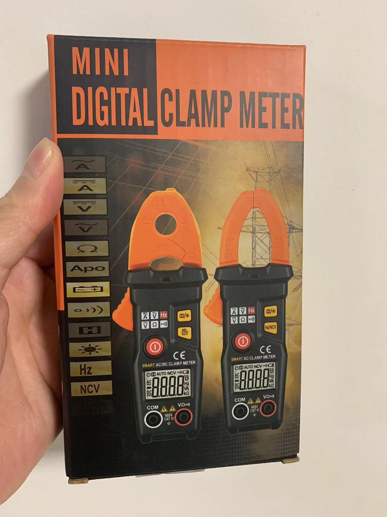 Medidor de abrazadera digital PM2116S Digital Automático AC DC Frecuencia Mini Pocket NCV Pliegues de corriente inteligente portátil amperímetro metro de alta precisión Voltímetro