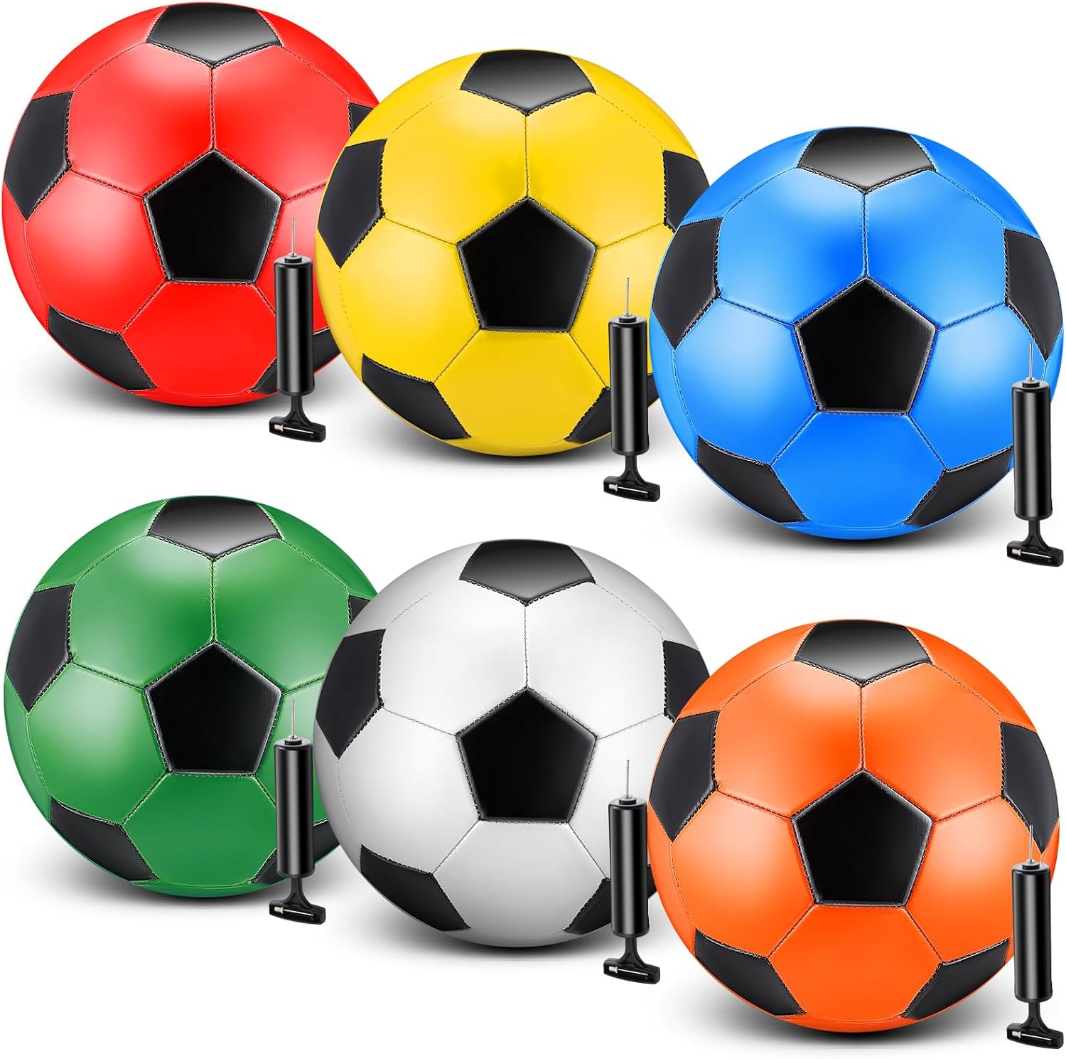 Balón de fútbol de Navidad de operación a granel con agujas de bomba, regalo oficial de pelota de fútbol desinflada para jóvenes y adultos, práctica