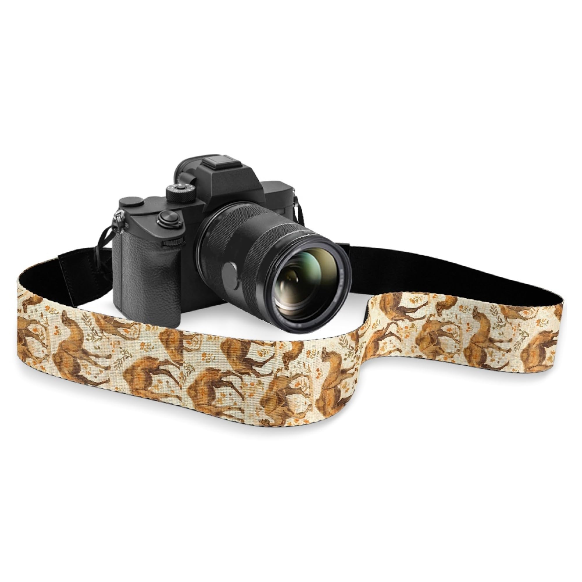 Boatee Camel Adjustable Camera Strap Thin Camera Strap for ALL DSLR/SLR Cameras Shoulder Strap Universal Quick Release Camera Strap Cotton Carrier Camera Harness