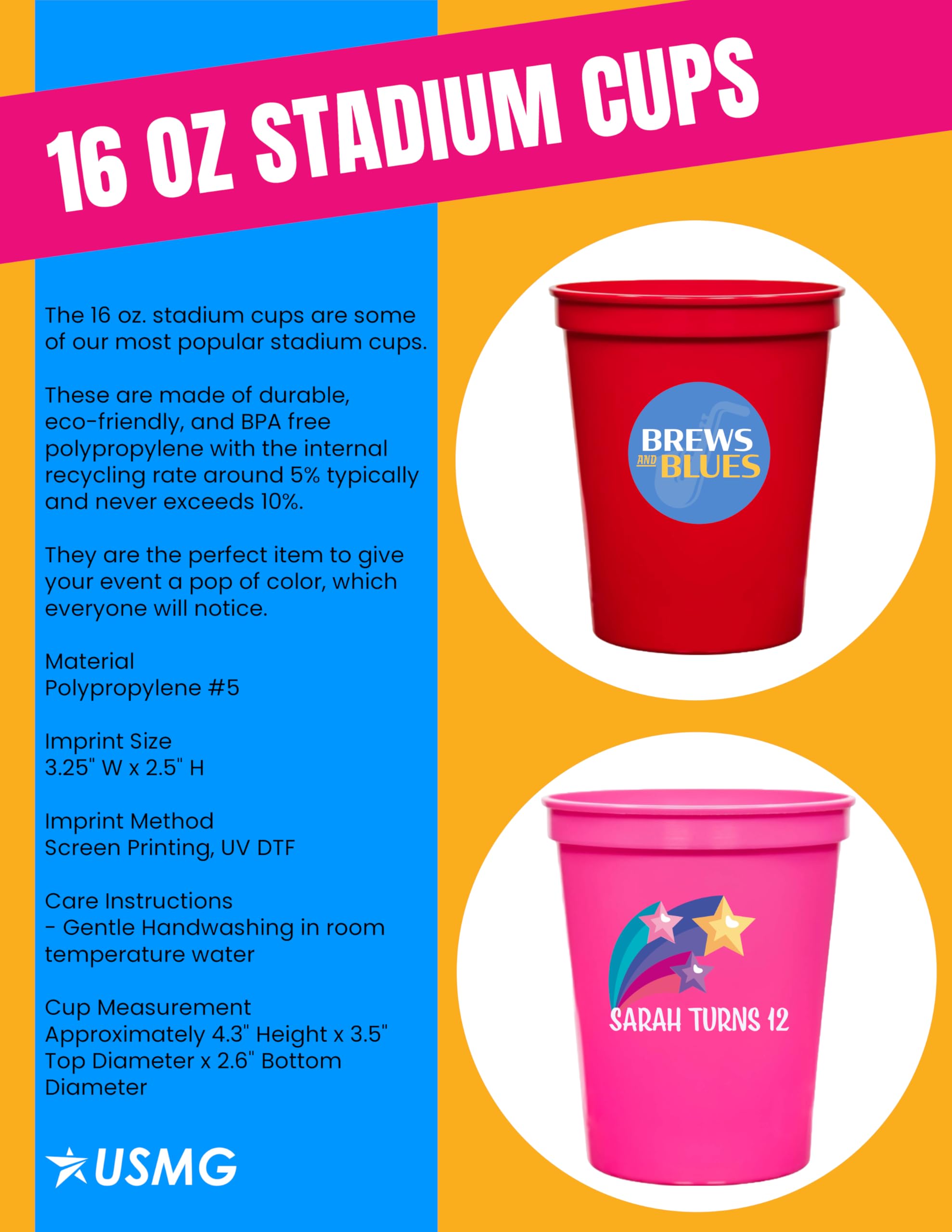 Amscan Paper Cups - 9 oz. - Bright Pink - Pack of 8