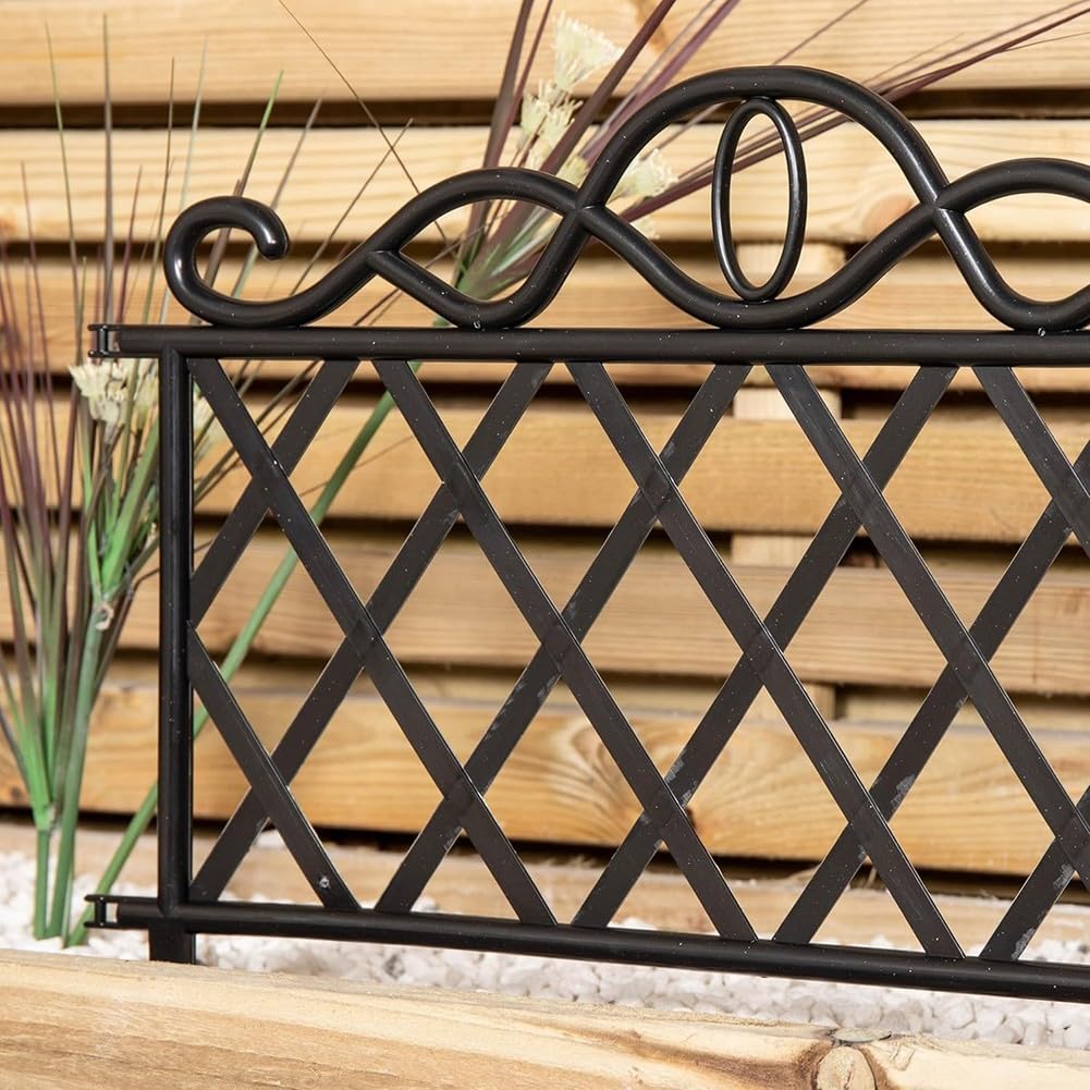Gartenzaun-Set aus Kunststoff mit 6 abnehmbaren Teilen für Rasenkanten, geeignet für individuelle Gartenumrandungen und den Außenbereich