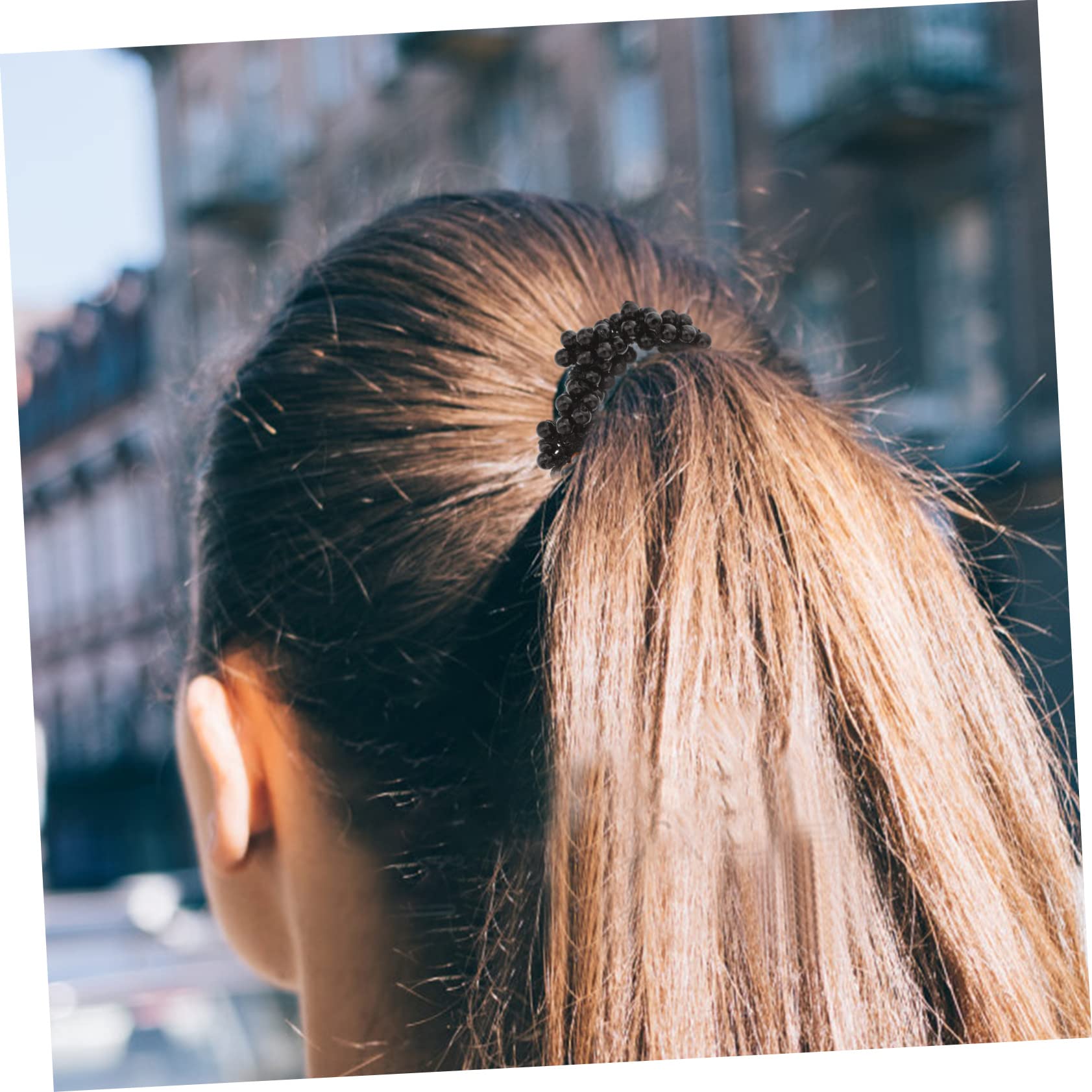 Didiseaon 5 Juegos De Cuerdas Para El Pelo Accesorios Para El Cabello Coleteros Con Cuentas Elegantes Lazos Para El Pelo Para Mujeres Para Eventos 6 Unidades X 5