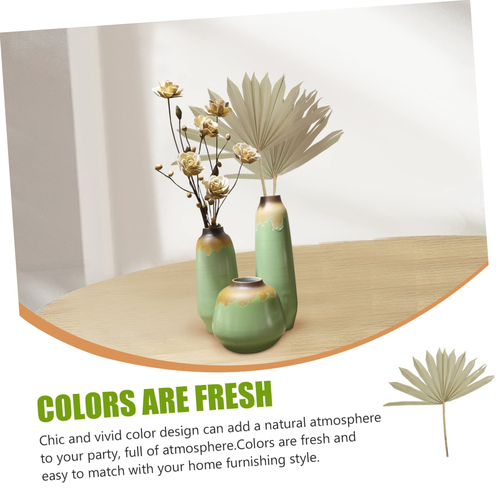 Alipis 4pièces Décoration De Fleurs Séchées De Palmier Arrangement Floral Ornement Naturel pour Maison pour Événements Et Fêtes
