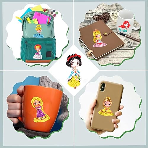 Miniatura 3 de Fadgesy Kits de calcomanías artísticas de pintura 5D para niños, kits de pintura por números, kits de calcomanías artísticas para niños y niñas a