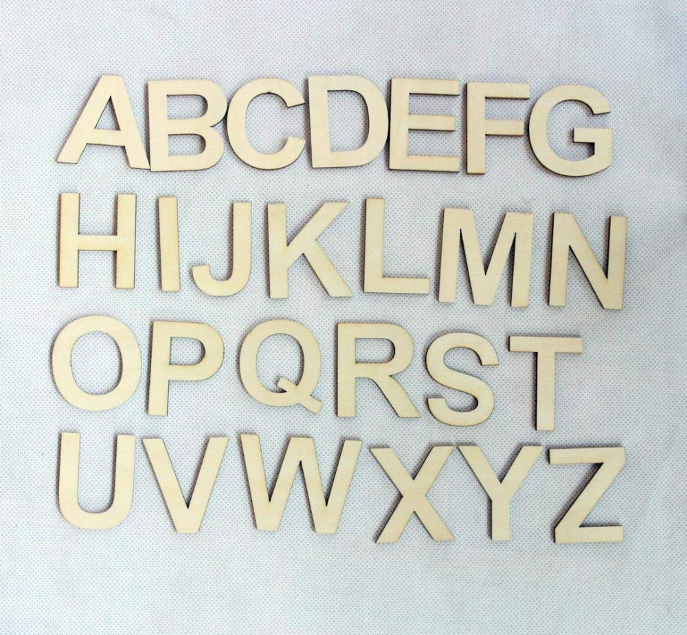 Arham Mktg Alphabets Wood Letters Set for Kids Art, Home Decor and Craft Multipurpose (Size:- 3CM, 5 Pieces of Each Alphabet) 2