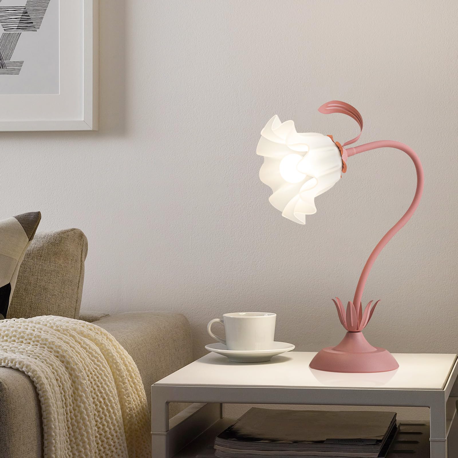 Licht roze lampenkap - Bureaulamp kopen? | Korting tot 50