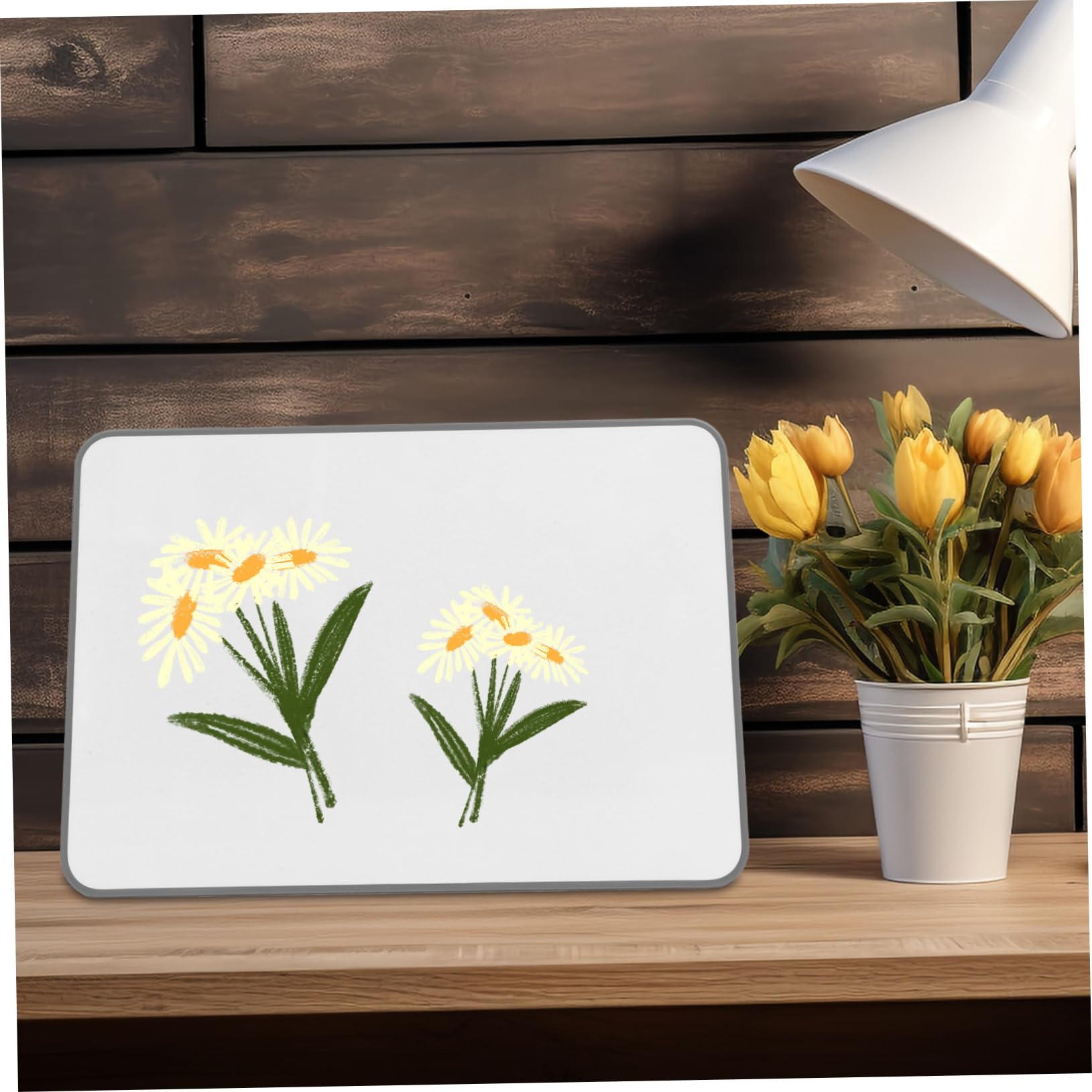 Whiteboard Tragbar Magnetisch Doppelseitig 45x30cm mit Rahmen Trocken Abwischbar für Büro und Unterricht Weiße Metalloberfläche