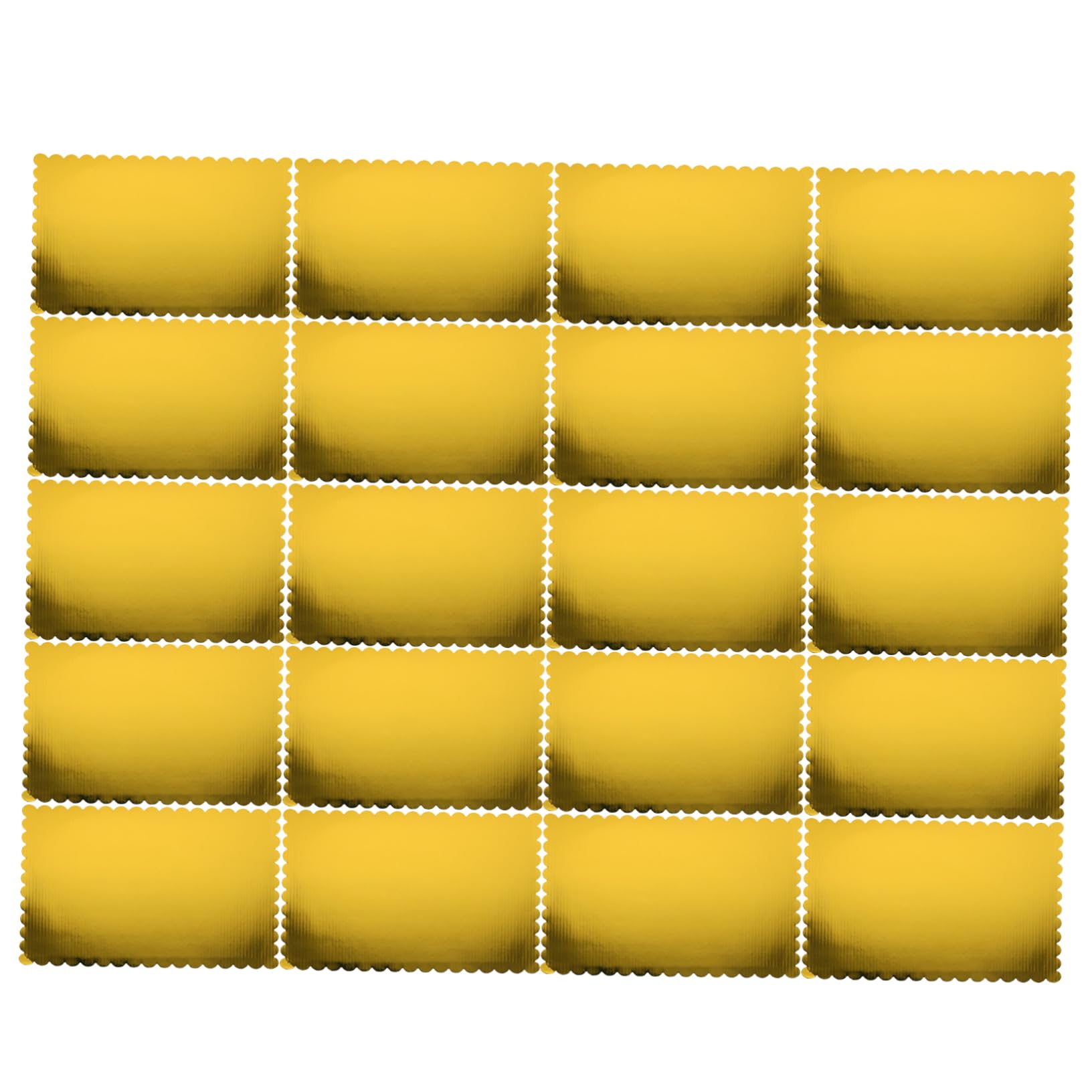 Hemobllo 20pièces Plates De Fond De Gâteau Carton Ondulé Bords Ondulés Lot de Supports De pour Pâtisseries Cafés Et Desserts De Fête
