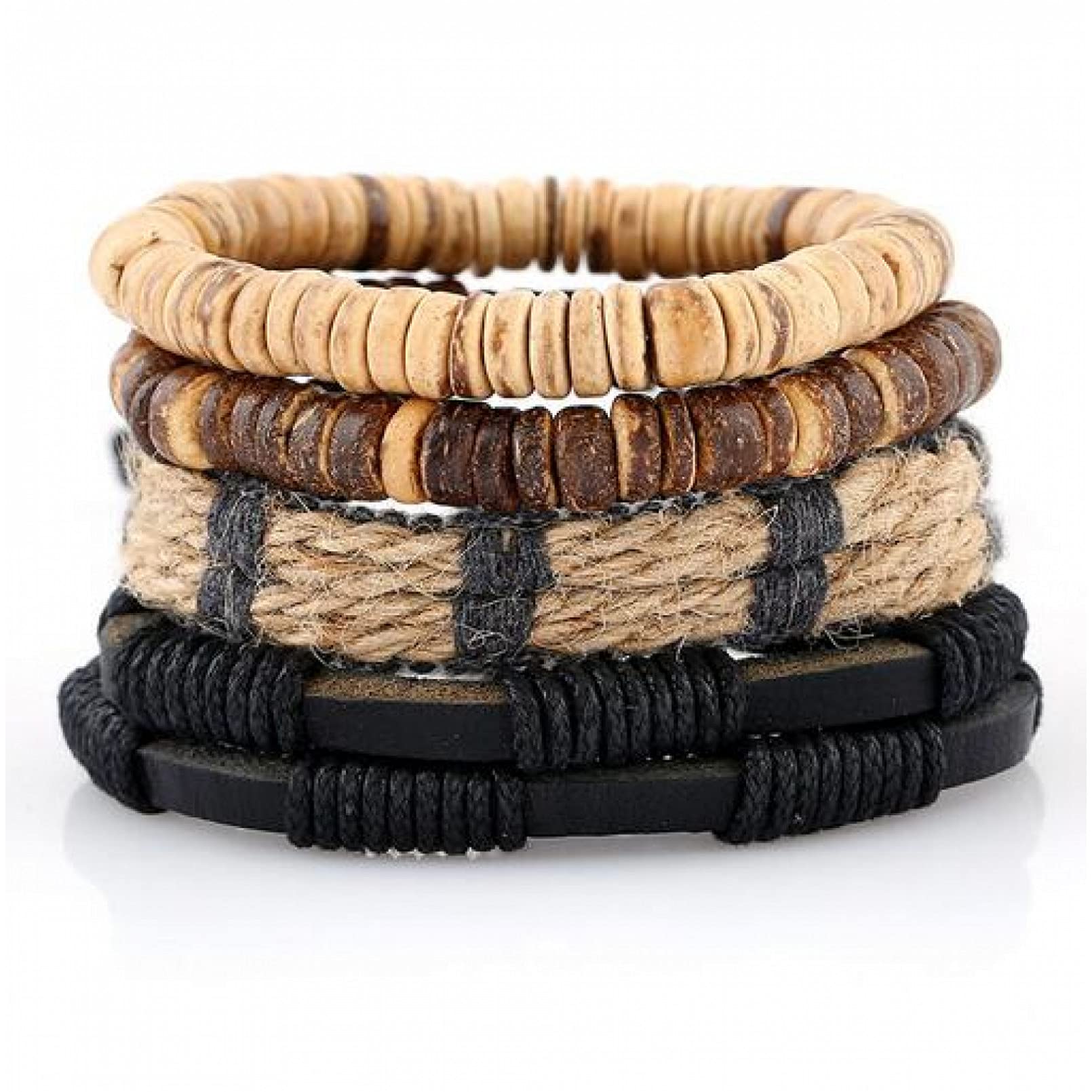 Bracciale in pelle da donna, multistrato, in pelle, da donna, comodo