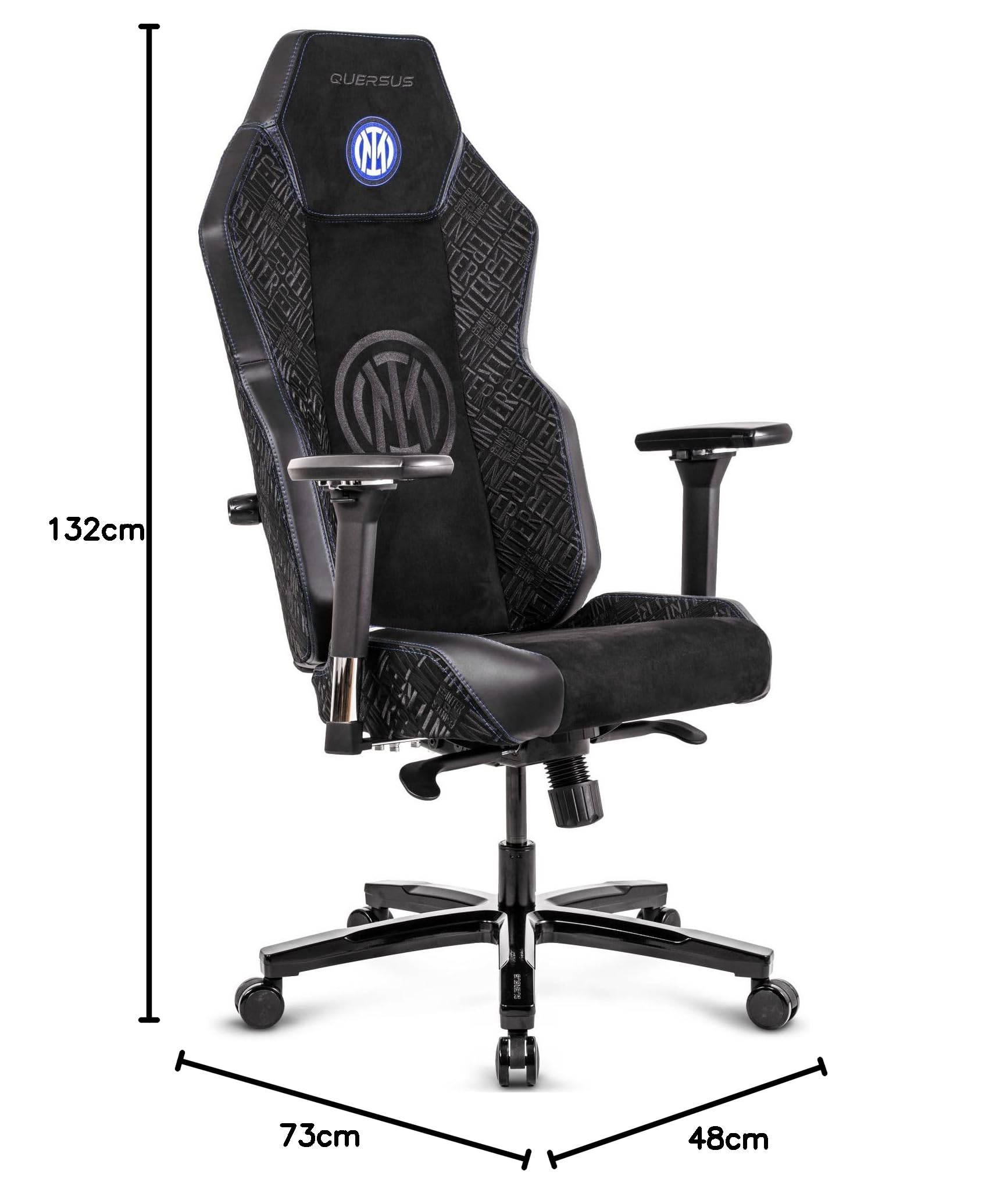 Quersus Chaise Métal Simili Cuir Suède Universelle