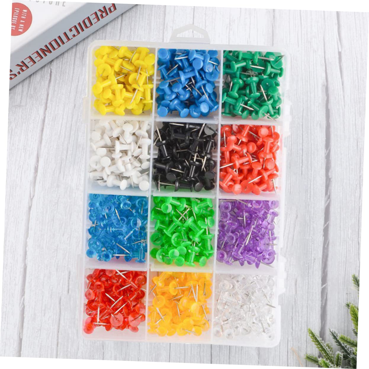 12piezas Chinchetas De Corcho Coloridas para y Tableros De Anuncios para y Escuela