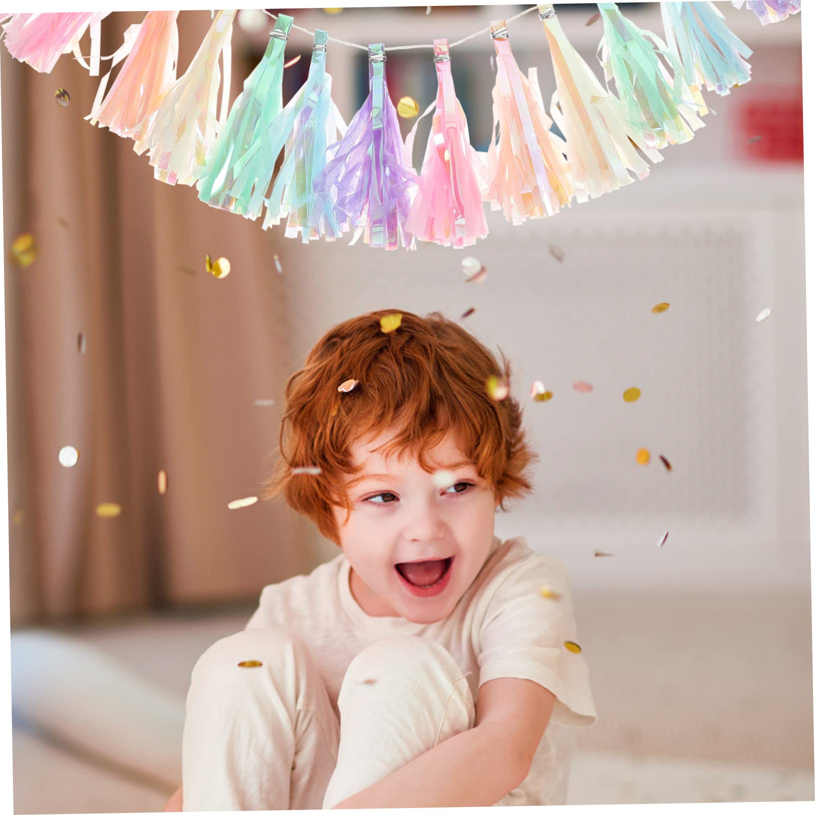 4 Sets Hängendes Bandbanner Quastengirlande Hochzeit Quaste Banner Party Hintergrund Für Geburtstag Babyparty 2 Stück * 4