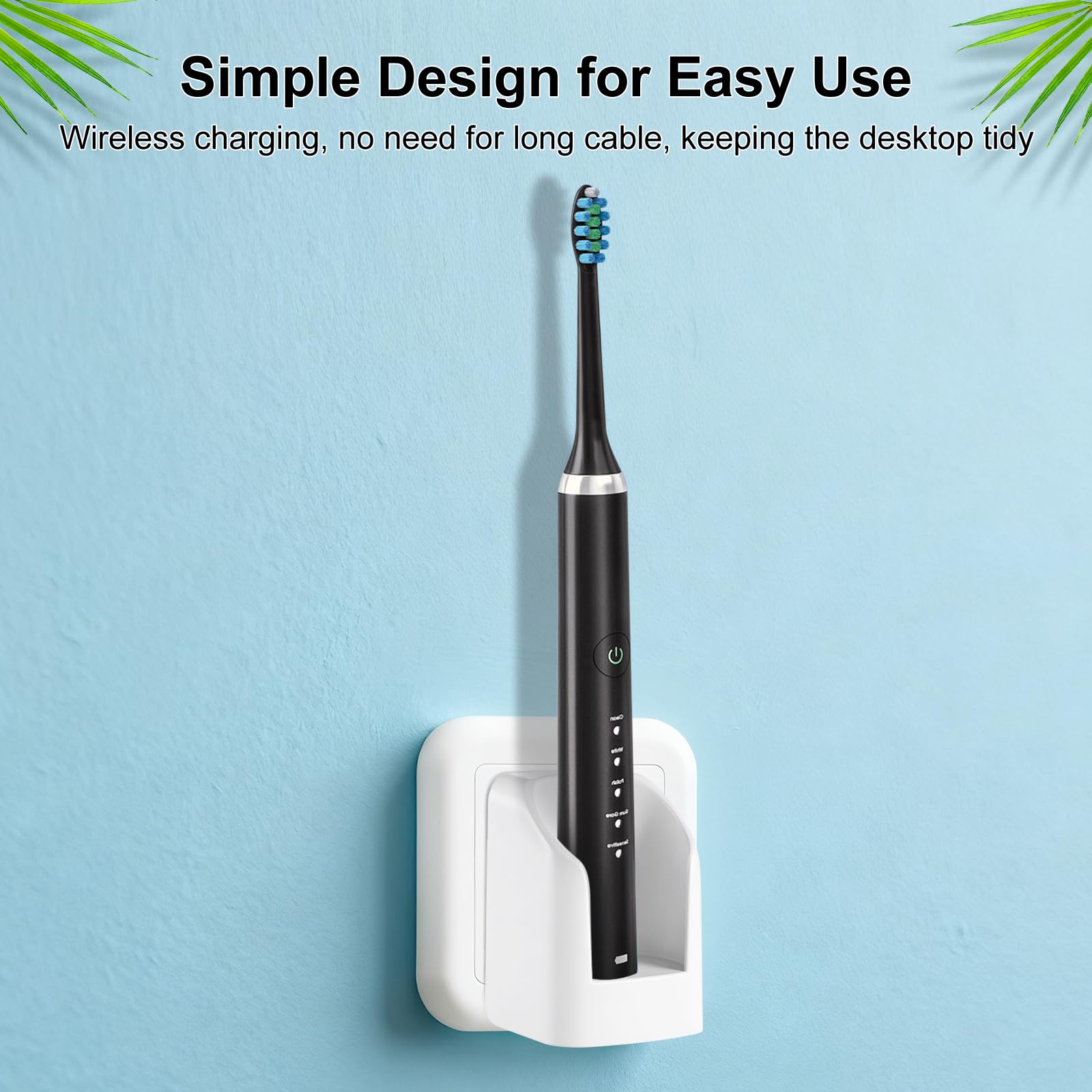 Chargeur Brosse a Dent Electrique pour Oral B, Prise EU(pour Prises sans Terre) Compatible avec Oral B Brosse à Dent, Chargeur sans Fil Compatible avec Oral-B/Braun sauf IO et Pulsonic