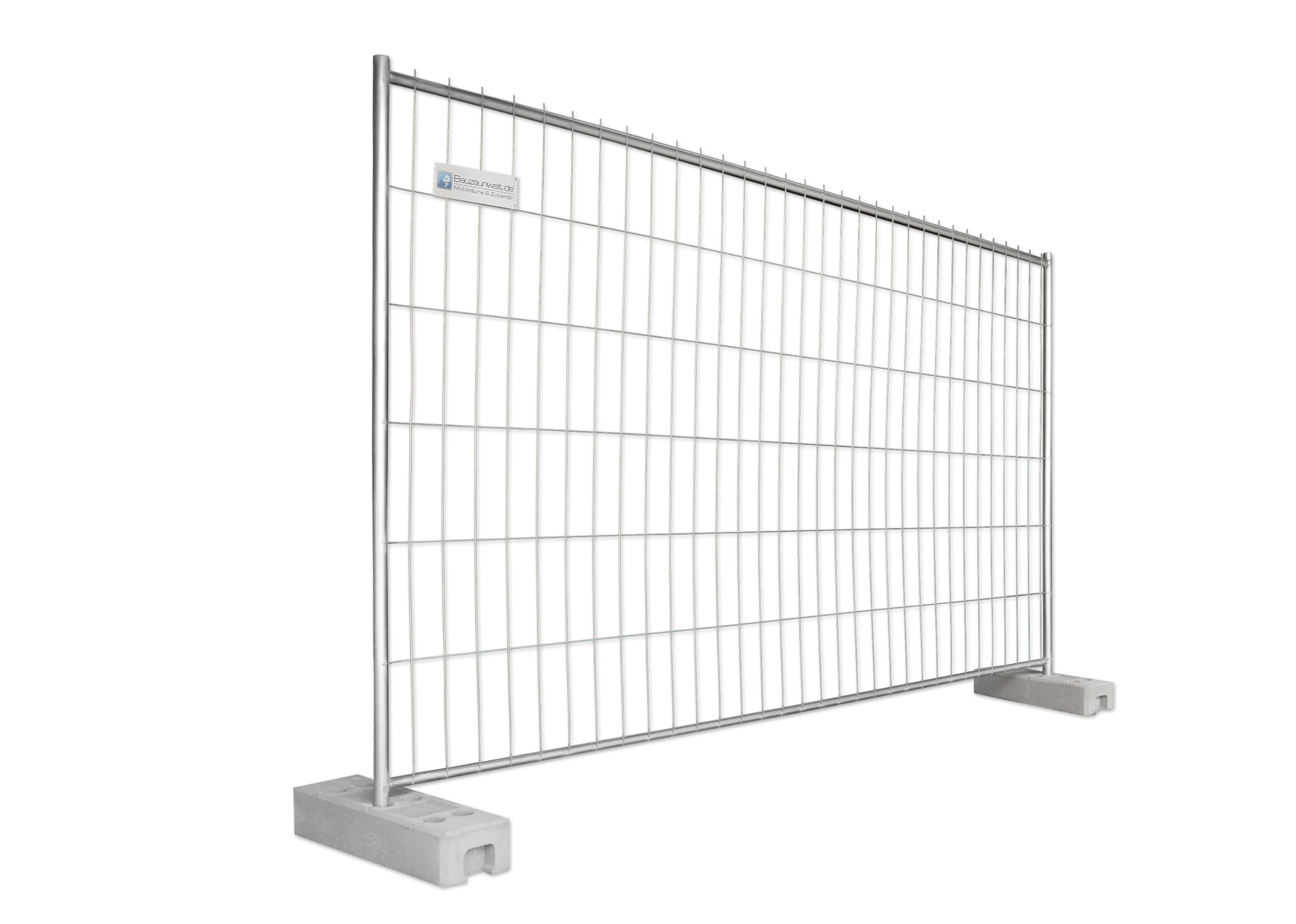 Bauzaun EUTOP 20er Set – verzinkt, 3,50 x 2,00 m – inkl. Betonfuß & Verbinder – mobiler Bauzaun für Baustellen, Absperrungen & Veranstaltungen – Lieferung inklusive