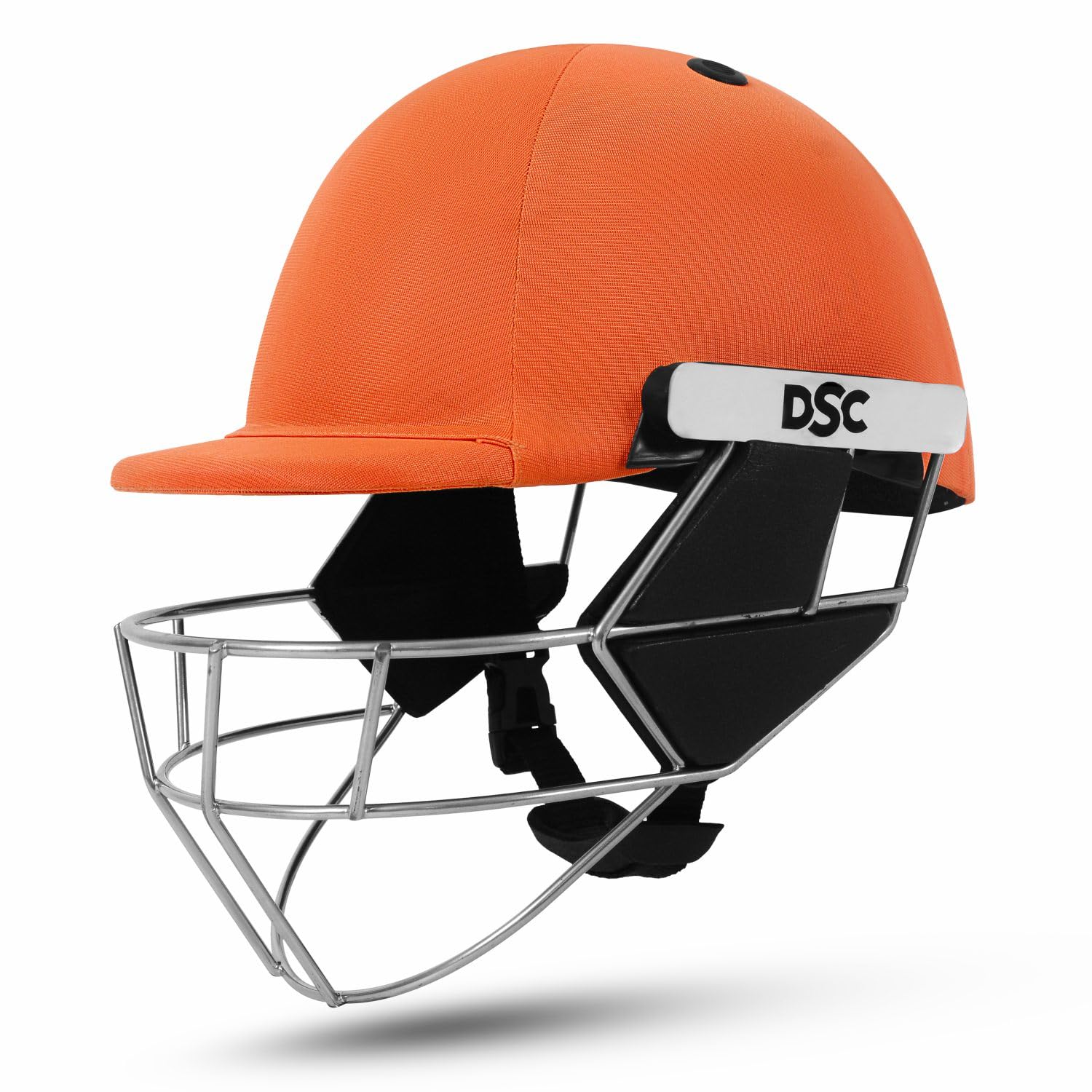 DSC Scud MS Cricket Helmet for Mens and Boys with Neck Guard (Fixed Spring Steel Grill) | Size: Large | Color: Orange