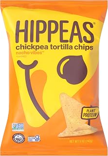 Hippeas Nacho Tortilla Chips 5oz - Clean Ingredient Vegan Snack, No HFCS or Hydrogenated Fats