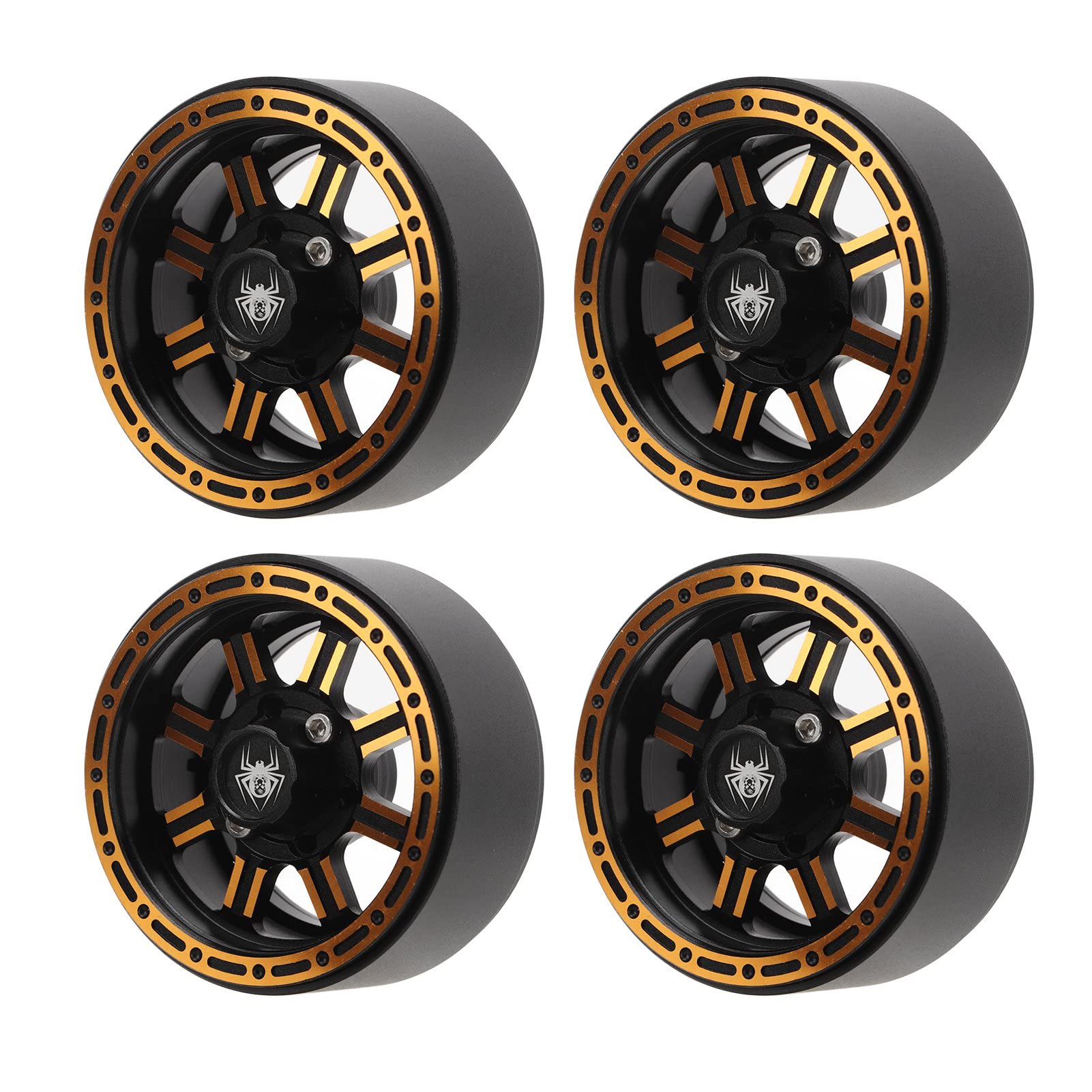 1.9 Cal piasty kół RC redukcja grawitacji CNC stop aluminium 1.9in piasta koła RC dla Axial SCX10 Traxxas hsp hpi 4 sztuk (Złoty)