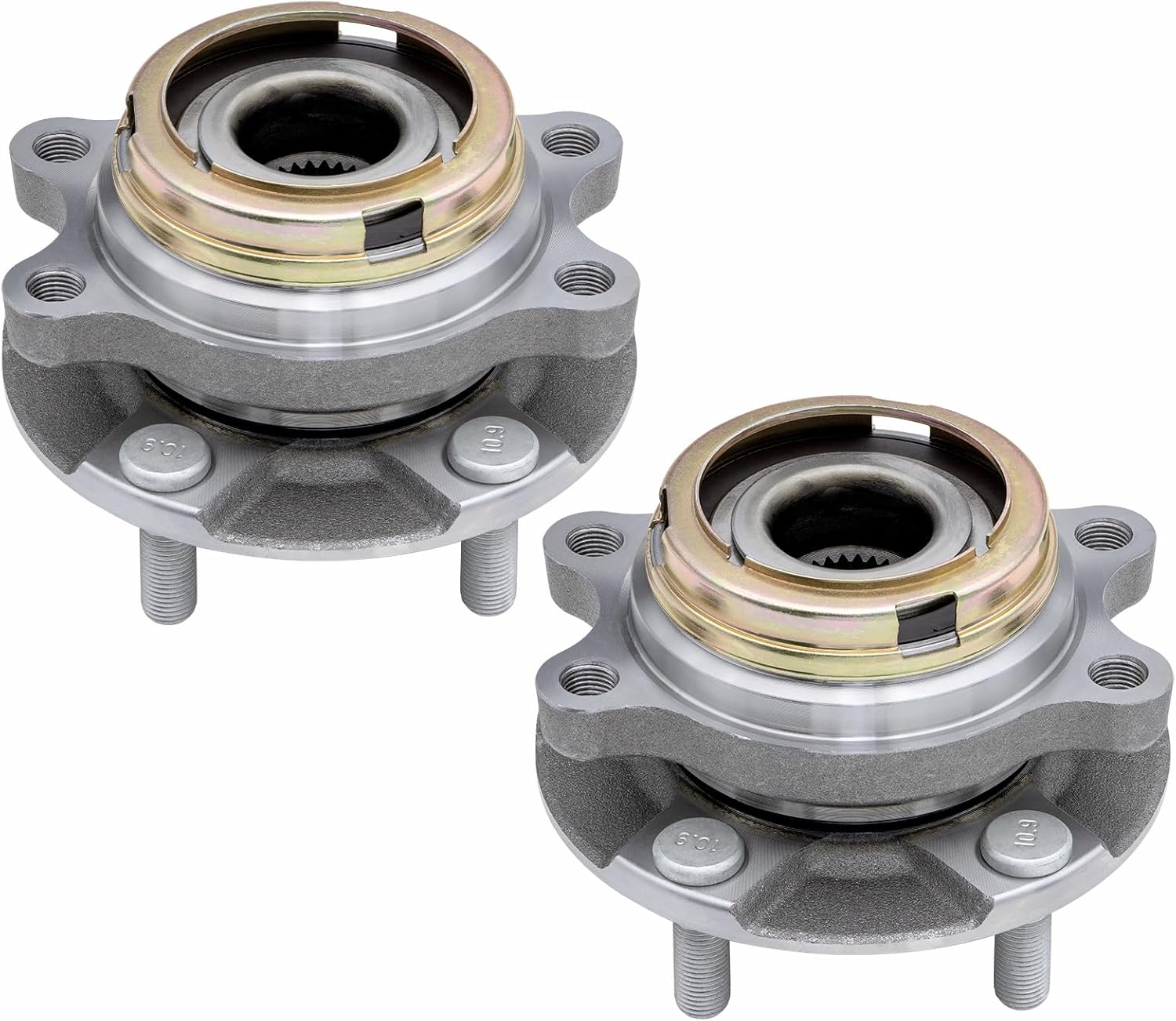 Product image of Front Left/Right Wheel Bearing Hubs Assembly Compatible with Nissan Altima 2007-2012 (2.5L 4-Cylinder Models Only), 5 Lugs w/ABS, Pair Hubs, Replaces 513294