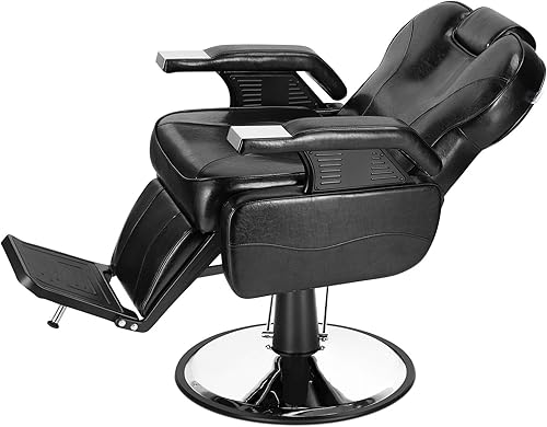 Miniatura 8 de Artist hand Silla de peluquería reversible con pedal hidráulico reclinable, silla de peluquería para estilista, silla de tatuaje, equipo de