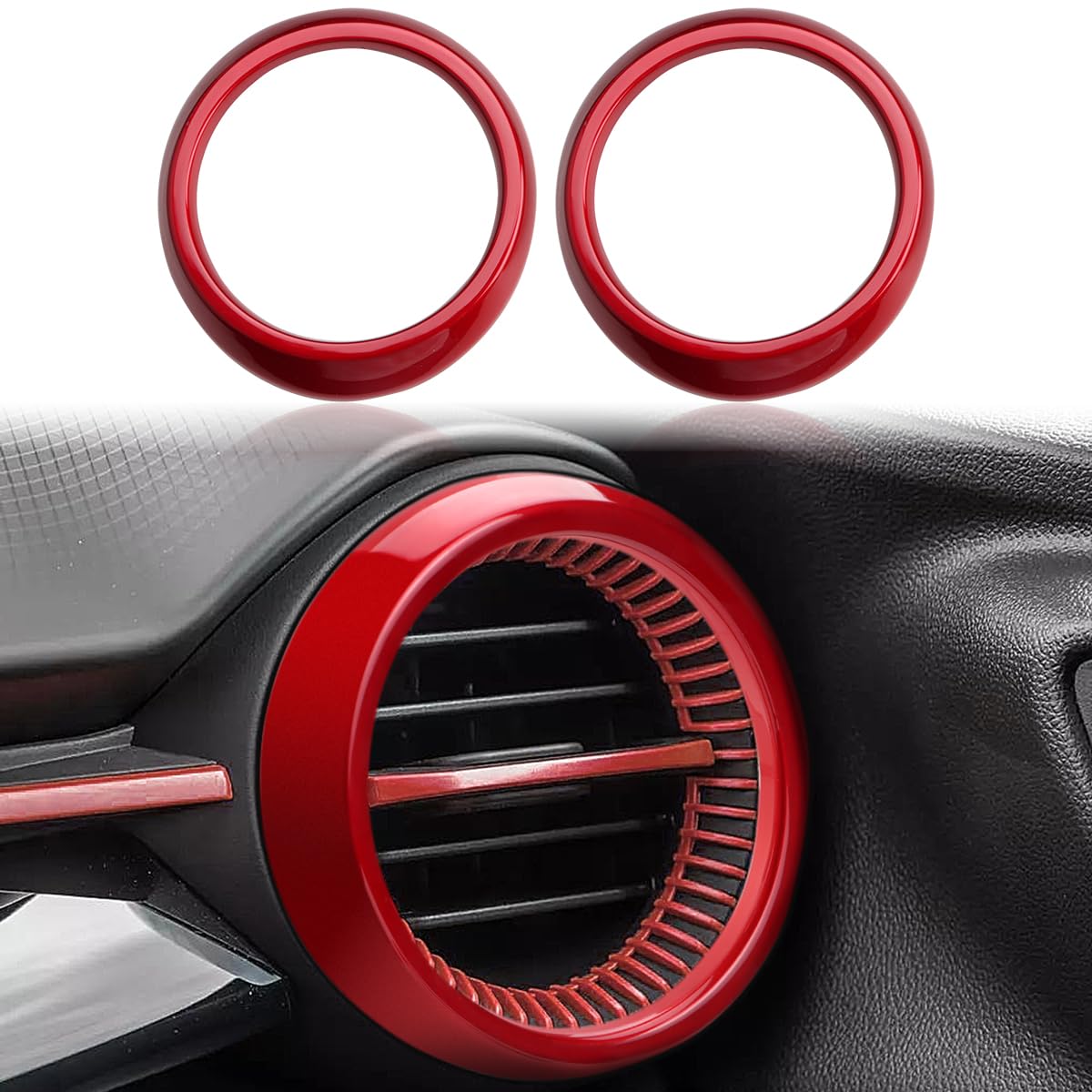 auovo Air Conditioner Vent Ring Interior Accessories for 2024 2025 Chevy Trax Accessories Dashboard Air Conditioning Vent Outlet Trim Cover Auto