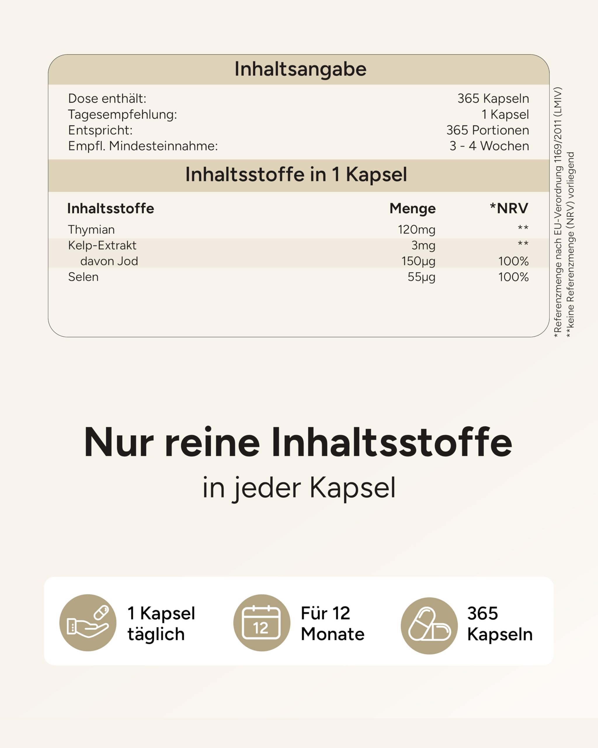 JAHRESVORRAT Schilddrüsen Komplex - 365 Jod Selen Kapseln bei Schilddrüsenunterfunktion - Selen Jod Komplex für eine normale Schilddrüsenfunktion - Schilddrüsen Harmonie