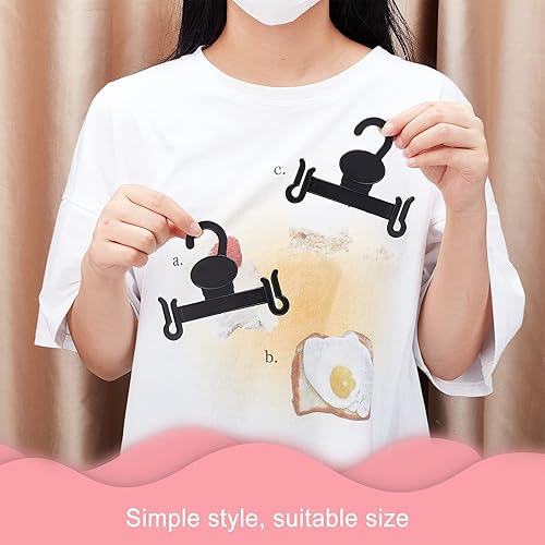 Miniatura 3 de AHANDMAKER 10 perchas de plástico para sandalias, perchas negras para zapatos, ropa para zapatos, bufandas, tiendas de playa, exhibiciones de ferias