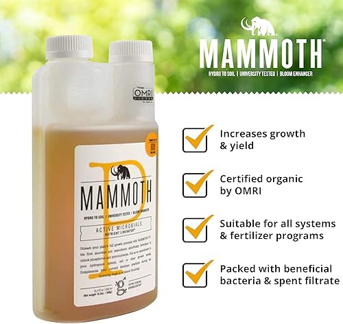 Miniatura 6 de Mammoth P Bloom Booster  Enhancer - Nutrientes vegetales para un mayor crecimiento y rendimiento 169fl oz