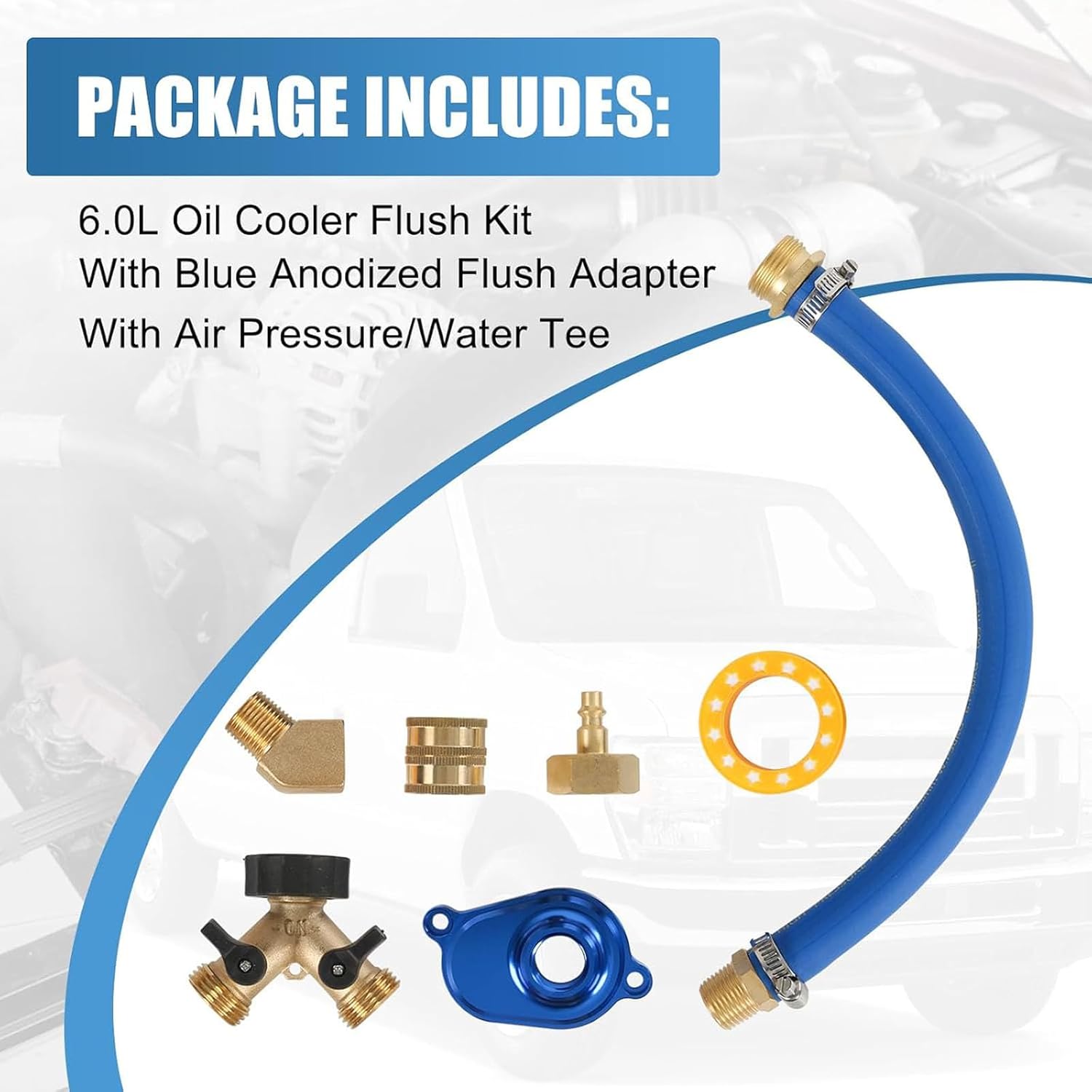 ordinarYone Oil Refrigerator Flush Set Direct current Stream 6.0L Petrodiesel Motors 2003 twentyten and International VT365 VT275 Mo