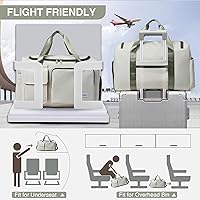 Vista 163 de Pequeña bolsa de gimnasio para mujer, bolsa de viaje con compartimento para zapatos