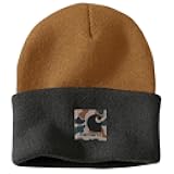 Mens Knit Camo Patch Beanie