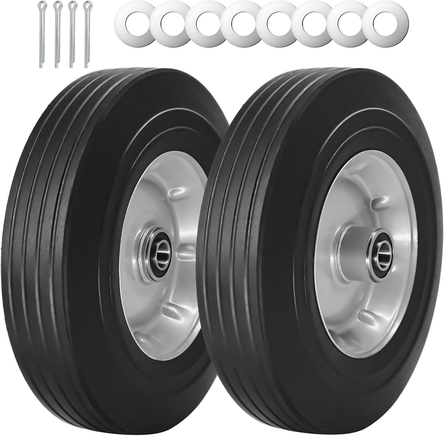 10" x 2.5" RunFlat Solid Rubber Tire Replacement Wheels