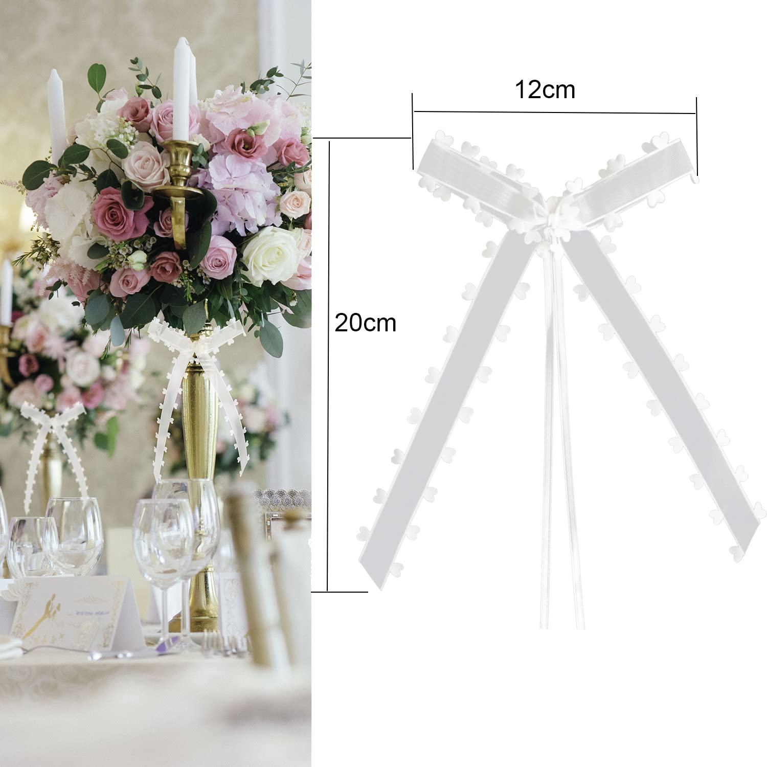 12 Fiori Artificiali Di Gelsomino - Bouchet 75cm Per Decorazione Casa, Matrimoni O Ufficio - Foto 5