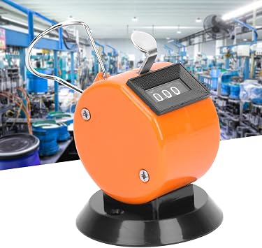 Hilitand Berm Manual Tally Counter 4-Position ABS Shell Counting Tool Mechanical Desktop Point Counter يمكن مسحه ( Orange )