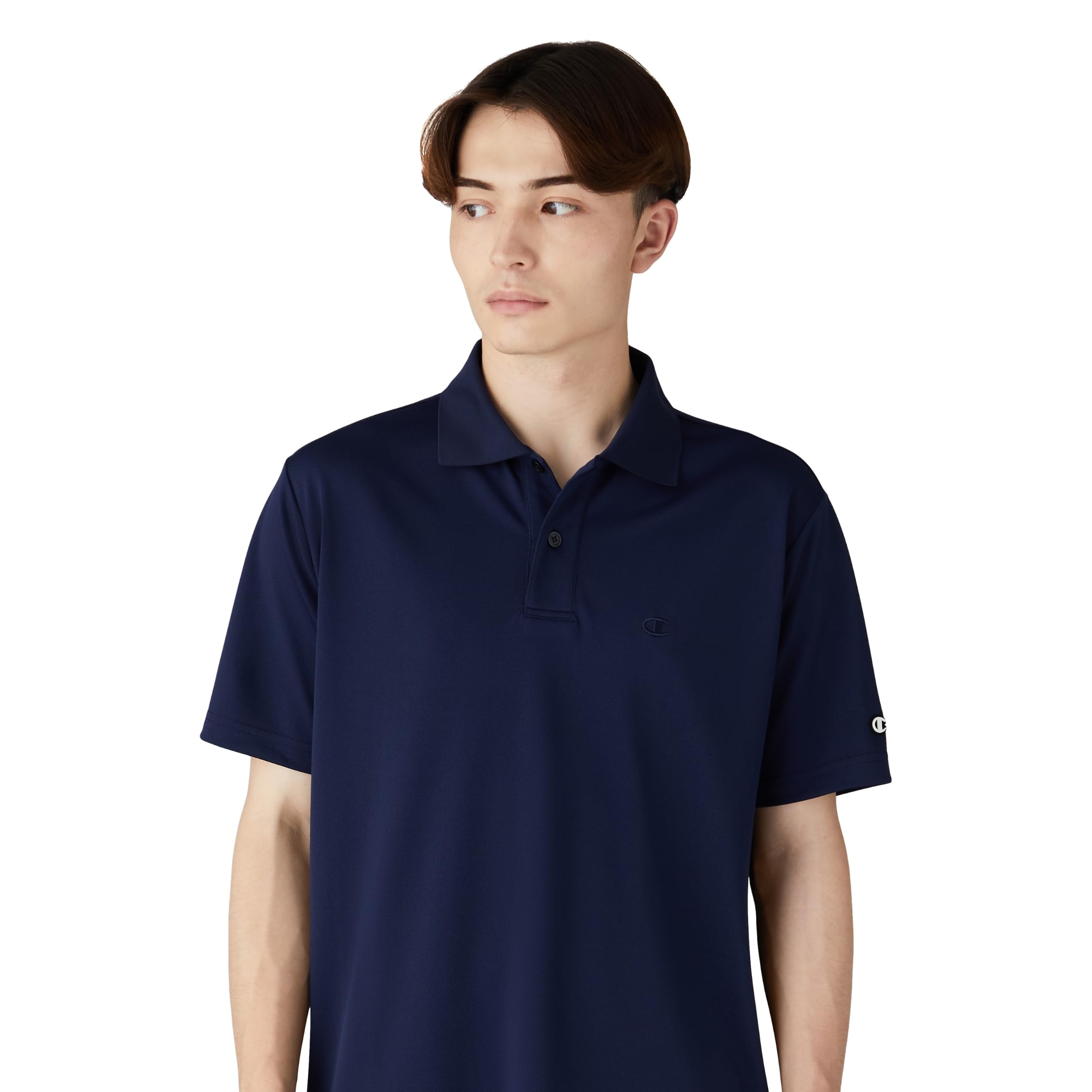 Amazon | [Champion] トップス 半袖 ワンポイントロゴ ポロシャツ