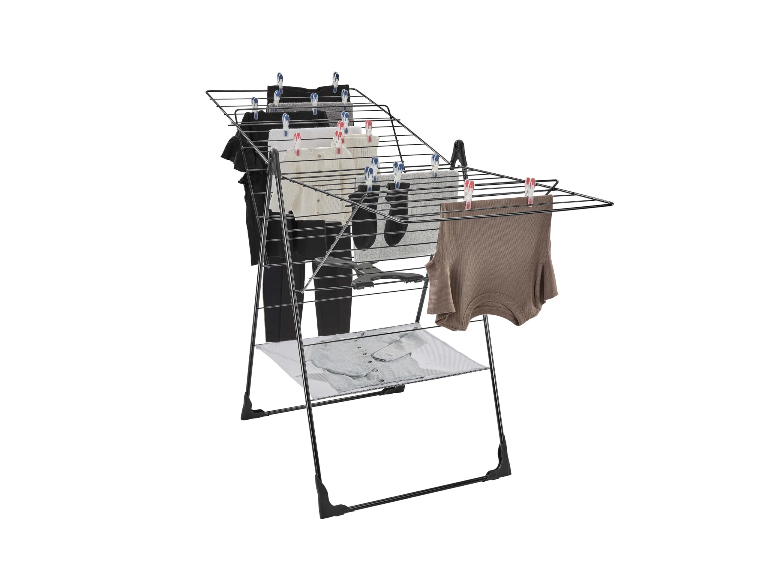 Leifheit Wäscheständer Classic 250 Flex Black – 25 m Trockenlänge, Innen/Außen