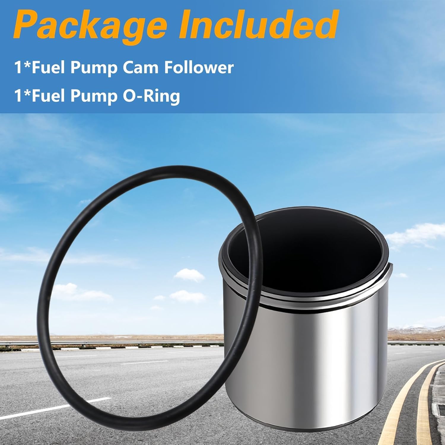 EVRBUL Suivi de came de pompe à carburant compatible avec VW Audi A3 A4 TT 2.0T FSI GTI Golf R Jetta Passat Pompe à carburant haute pression Tappet Arbre à cames Remplacement # 06D-109-309-C