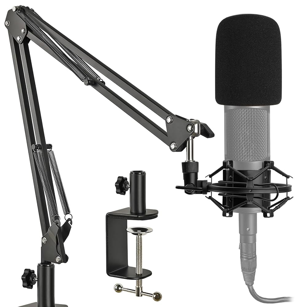 Audio Technica AT2020 Mic Stand Suspension Scissor Boom Arm
