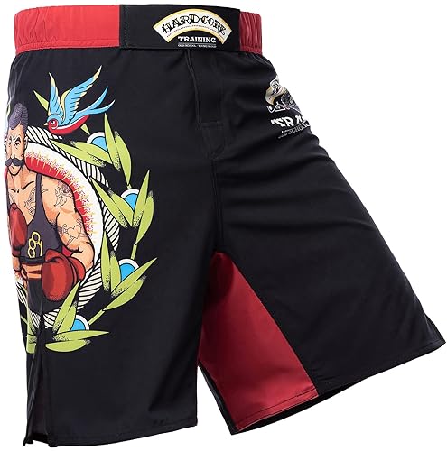 Hardcore Training Fight Shorts Men's Boxing MMA Combat BJJ Grappling Fitness Muay Thai Kickboxing No Gi